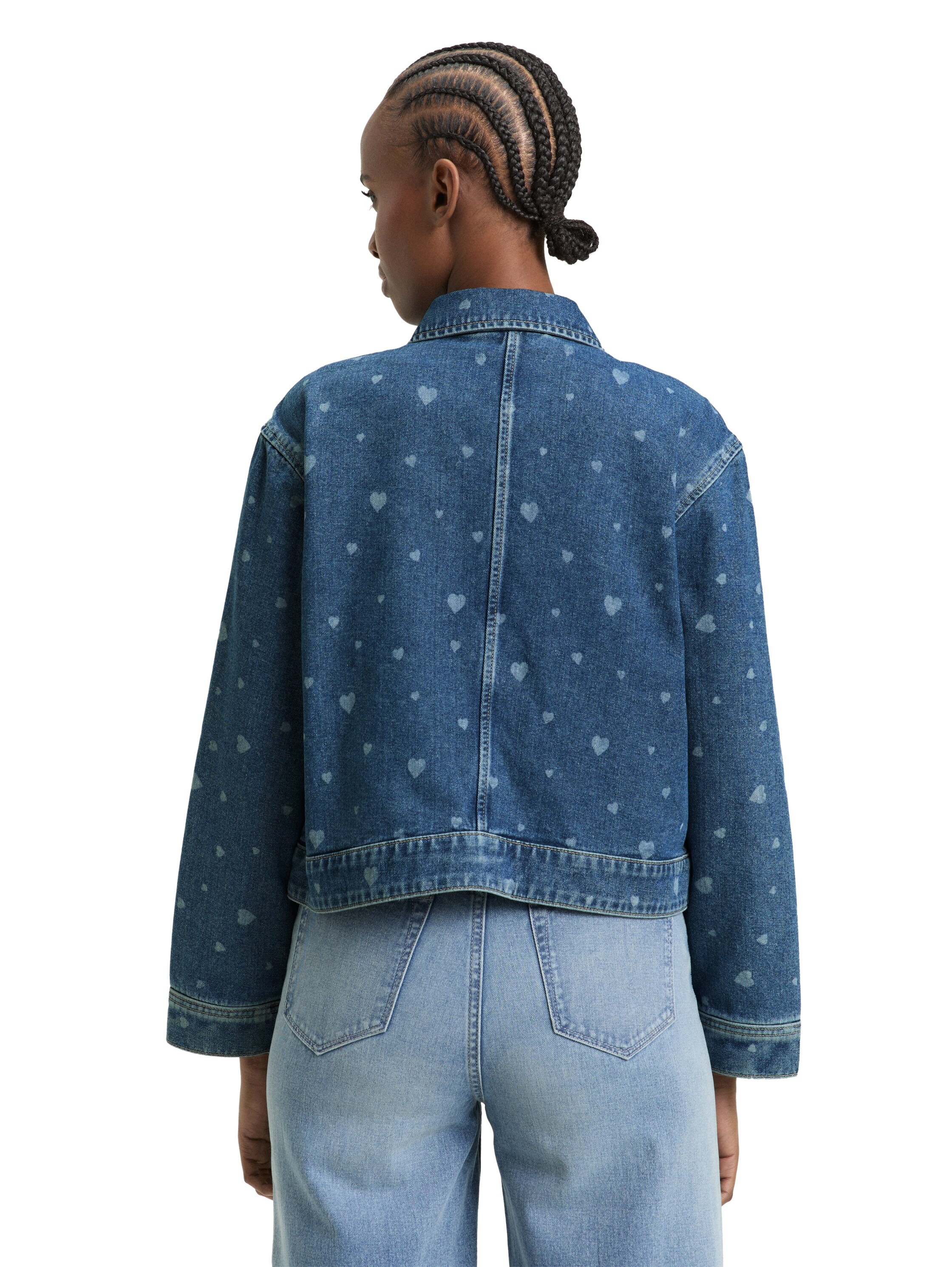 TOM TAILOR Denim Jeansjacke mit All-Over Print