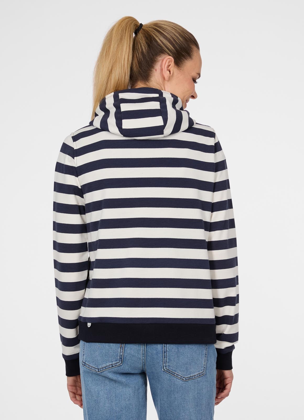 Ragwear Kapuzensweatjacke »PARYA STRIPES« aus Baumwollmischung, normale Passform, mit Reissverschluss