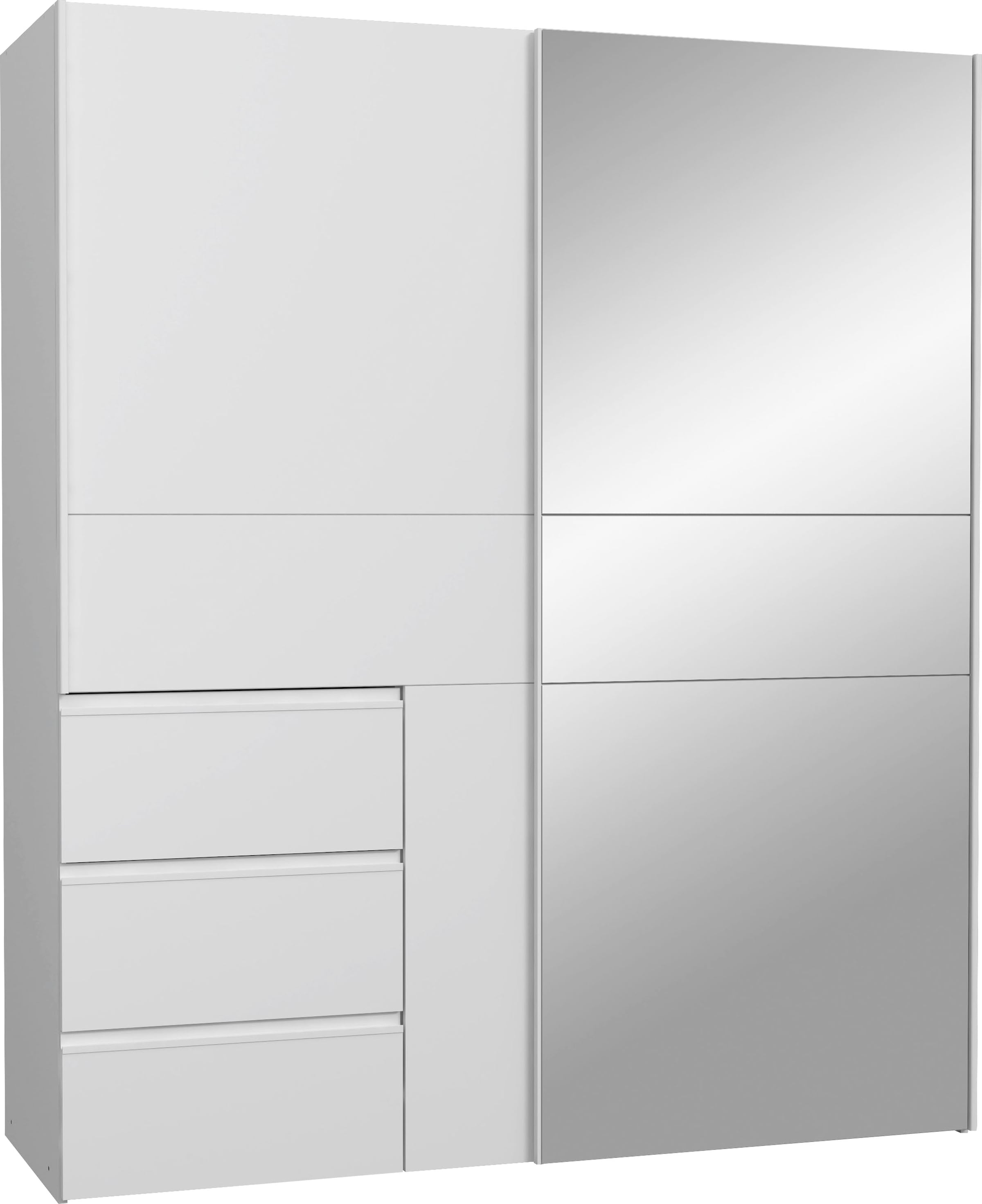 Image of FORTE Schwebetürenschrank "Winn2" mit Spiegel und 3 Schubkästen