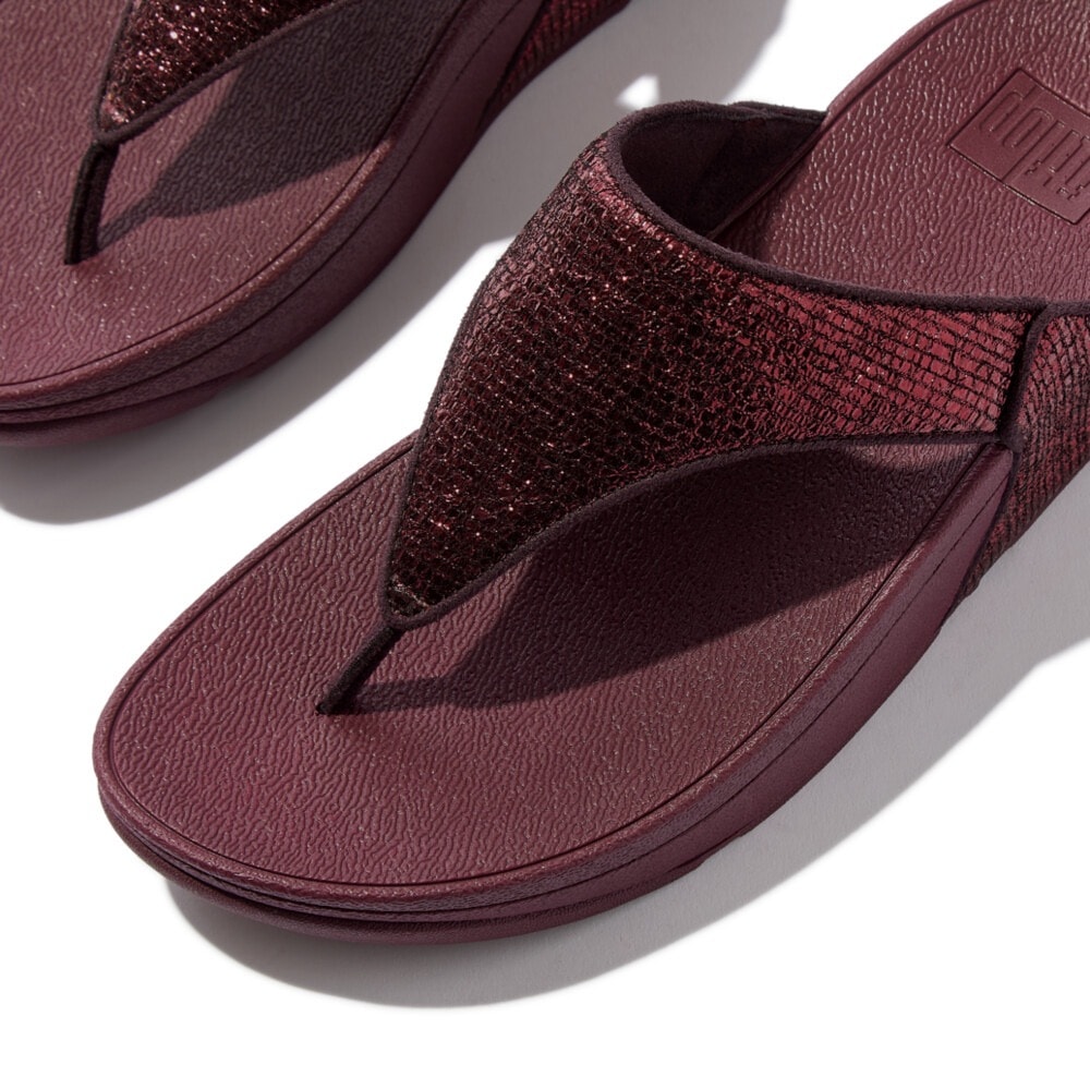 Fitflop Zehentrenner »LULU CRINKLED SHIMMER«  Slides, Badeschuh mit Glitter