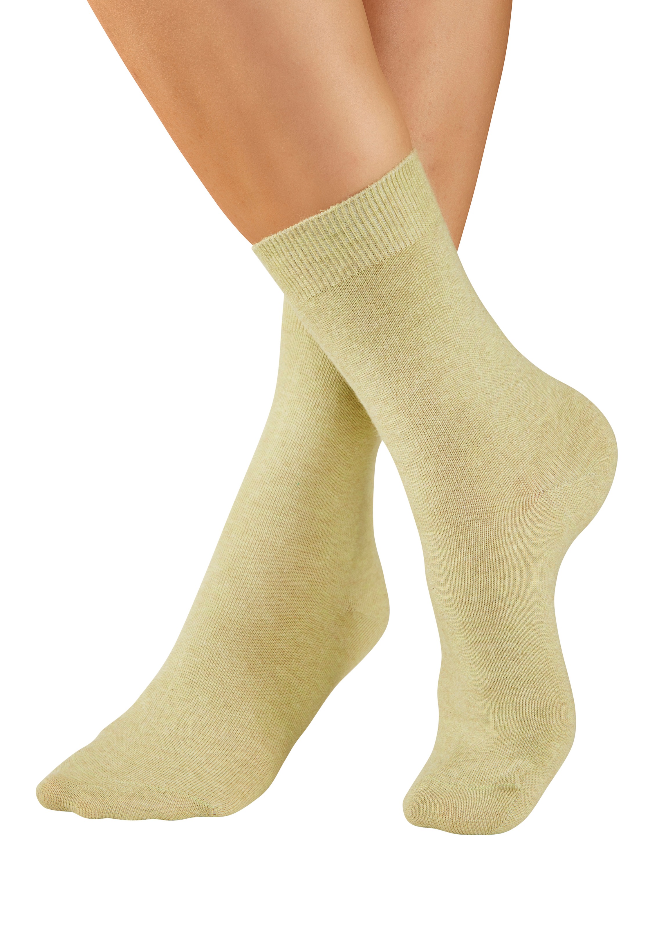 H.I.S Basicsocken »Damensocken, frische melierte Farben; casual« Packung, 20 Paar tlg. Alltagssocken in der Grosspackung