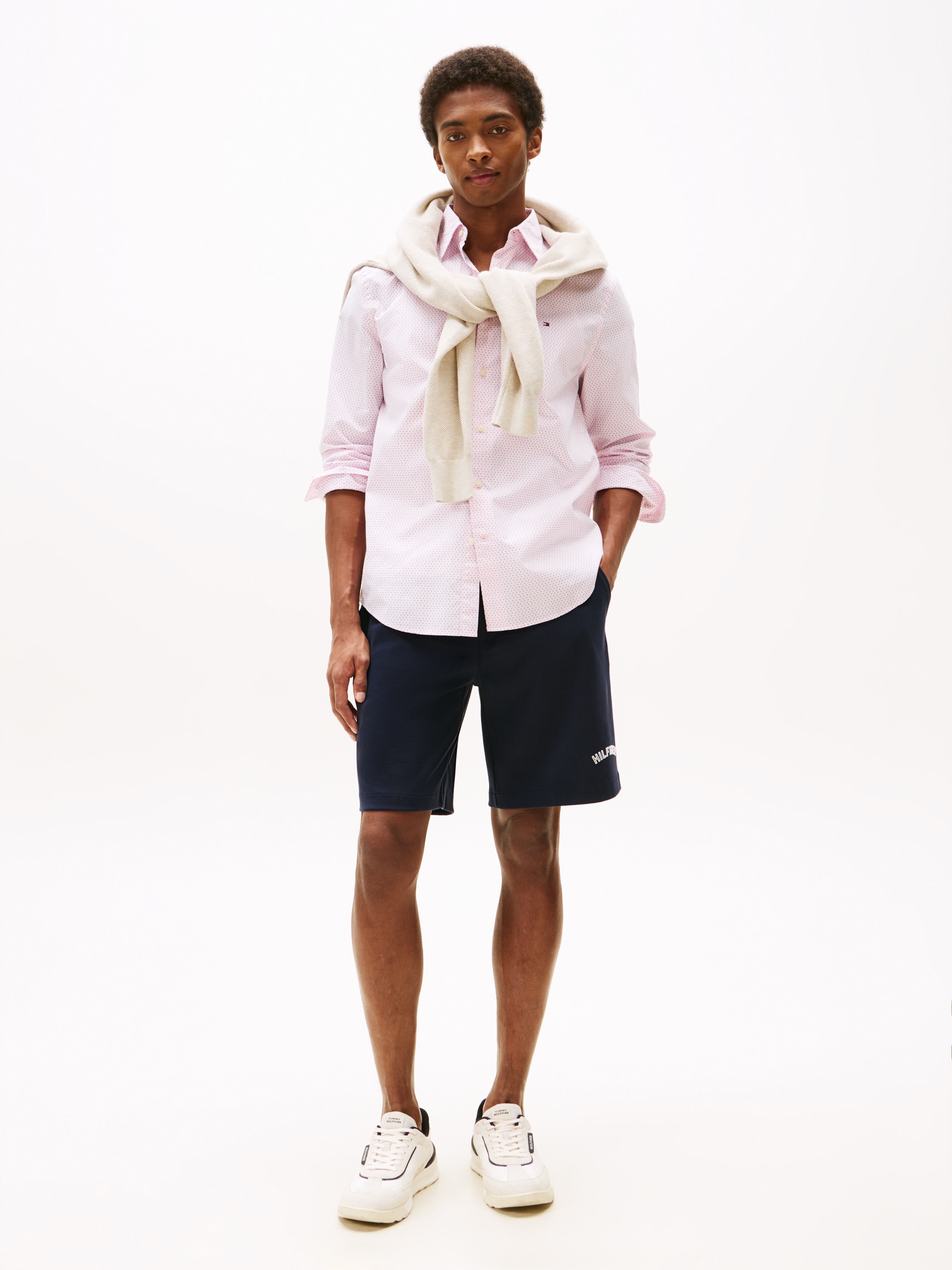 Tommy Hilfiger Langarmhemd »FLEX POPLIN MINI PRINT RF SHIRT«, regular fit, Kentkragen