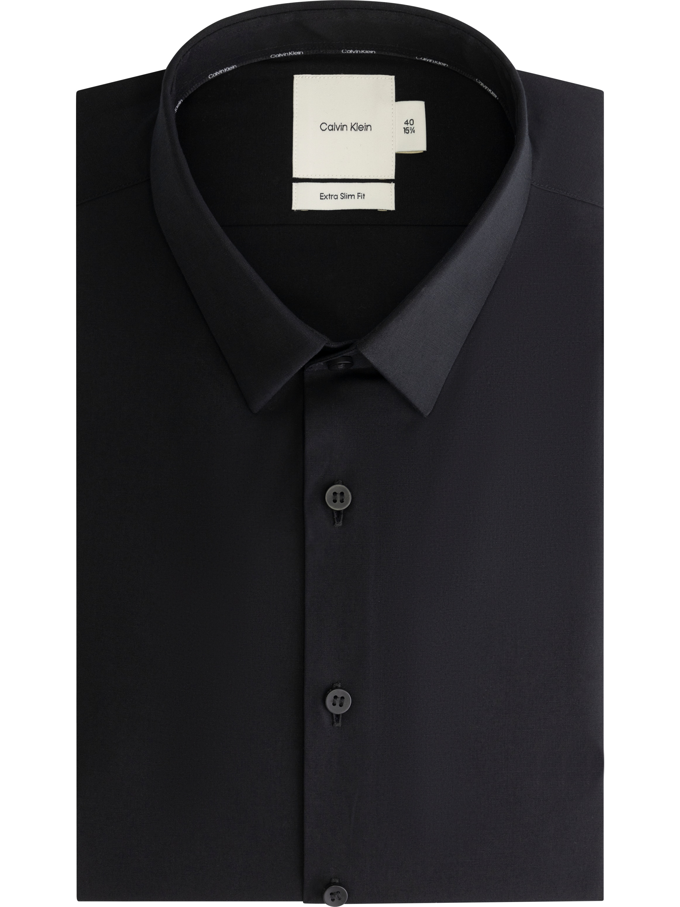 Calvin Klein Chemise d'affaires »XSLIM ESNTL POPLIN NOS STR SLD« Mit Rundhalsausschnitt