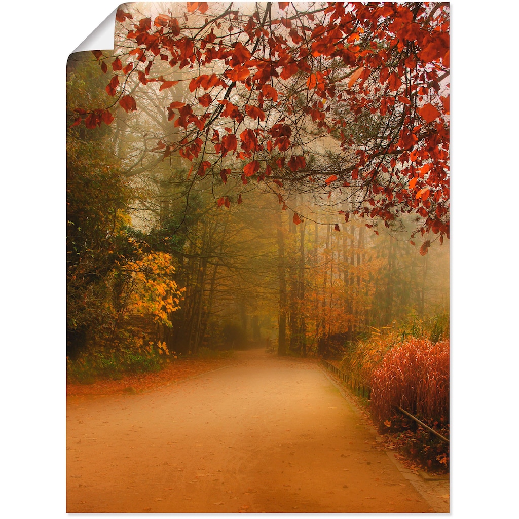Artland Wandbild »Herbst im Park«, Vier Jahreszeiten, (1 St.)