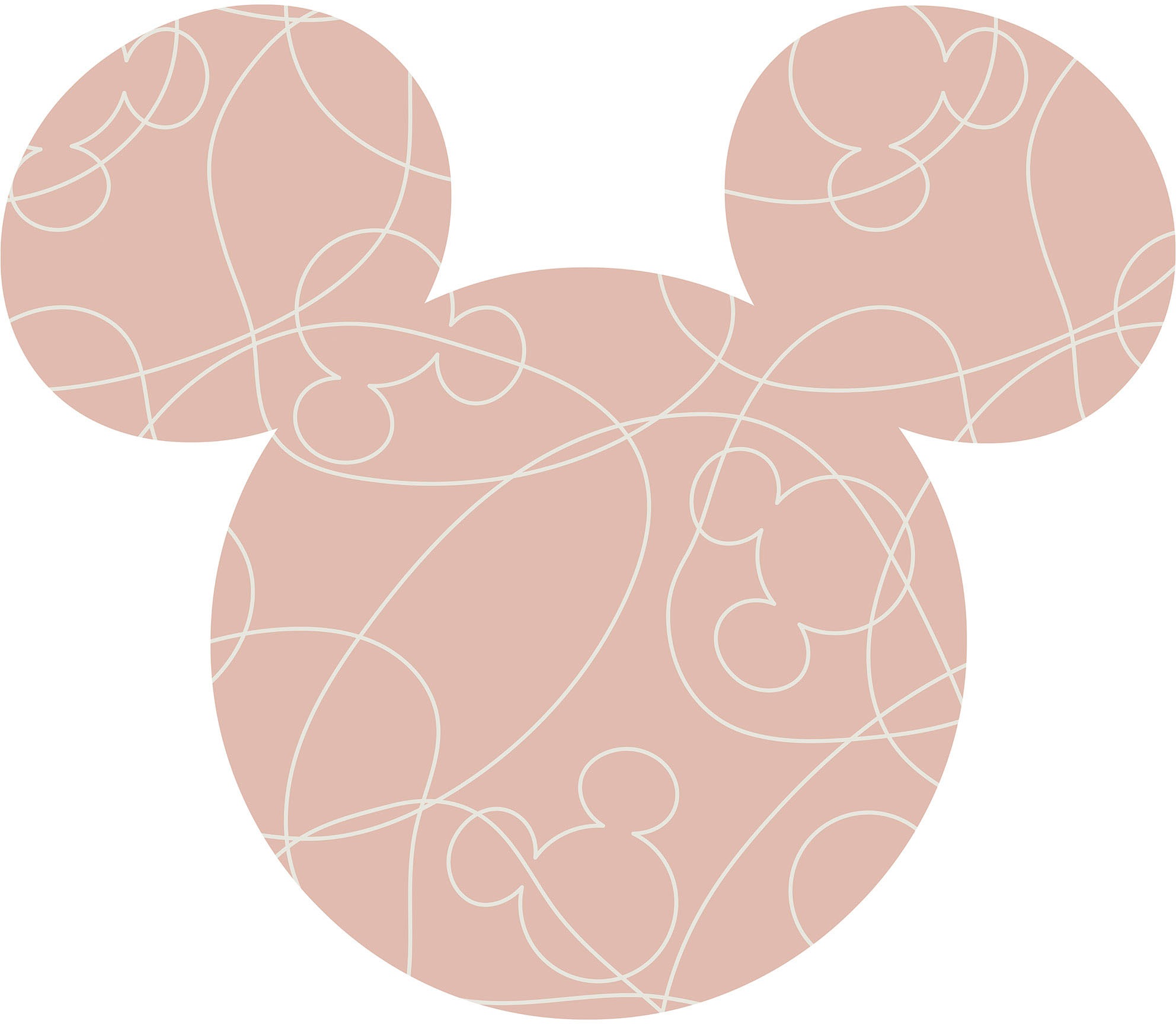 Image of Komar Wandtattoo »Mickey Head Knotted«, (Set, 1 St., Komar Dot), Selbstklebende und runde Vliestapete (130 g/m²) - ein Stück mit Ø Durchmesser 125 cm bei Ackermann Versand Schweiz