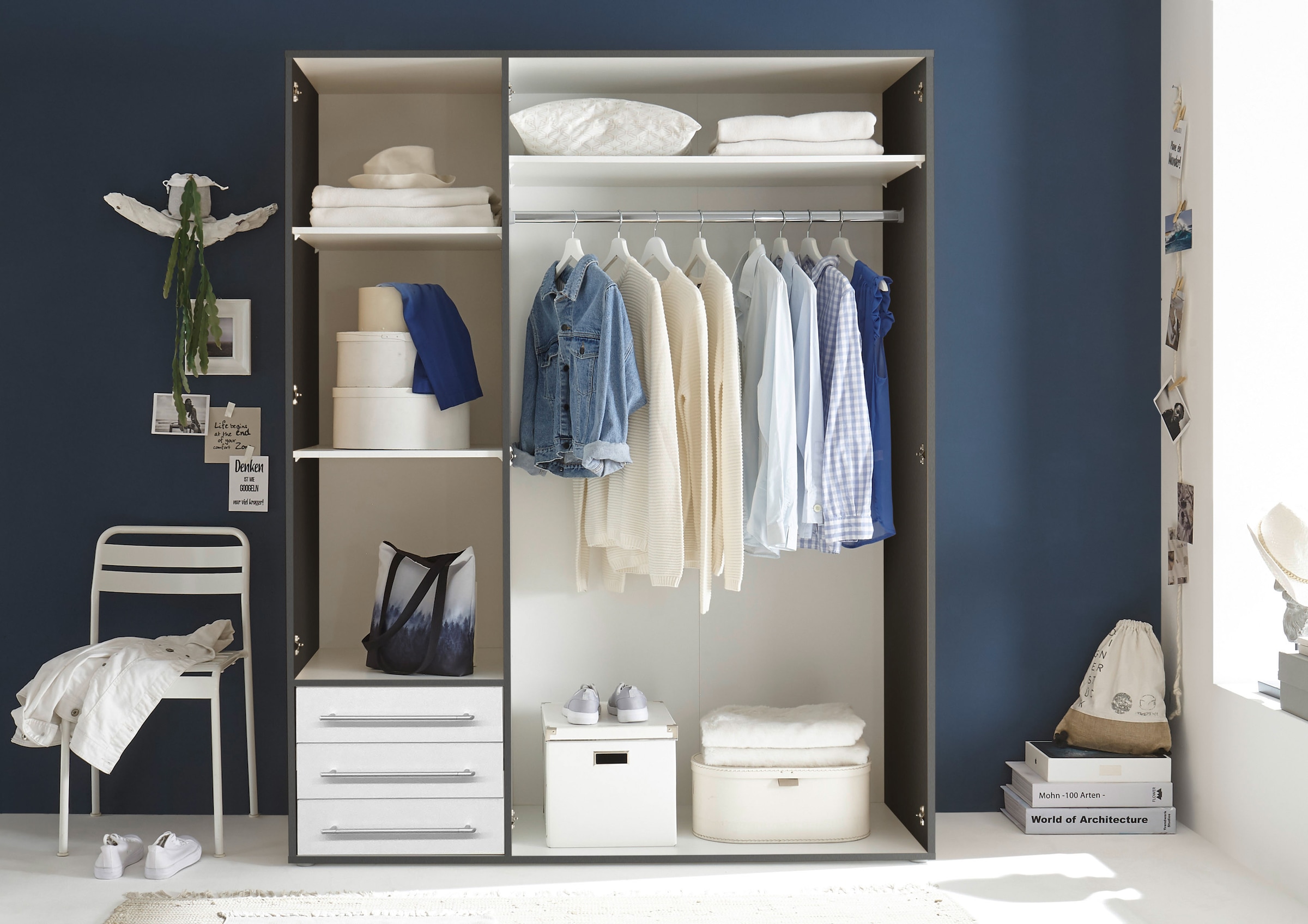 Schlafkontor Drehtürenschrank »Lyss Schrank, Kleiderschrank mit Drehtüren« in verschiedenen Farben und Grössen erhältlich