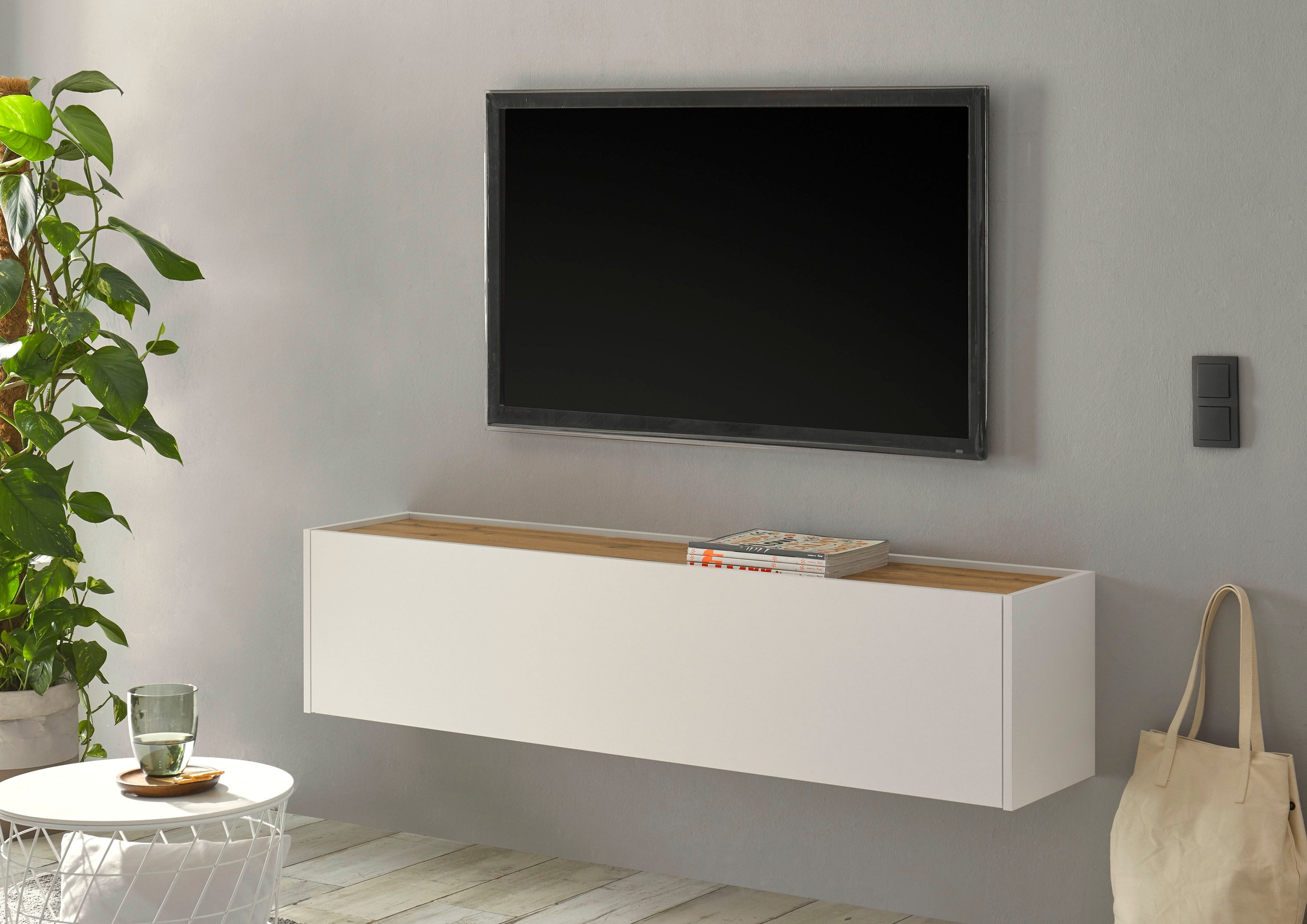 Image of Home affaire TV-Schrank "City/Giron, moderner Hängeschrank, Lowboard, Wandschrank" zeitlos, modern, wohnliches Home Office, Breite 150 cm