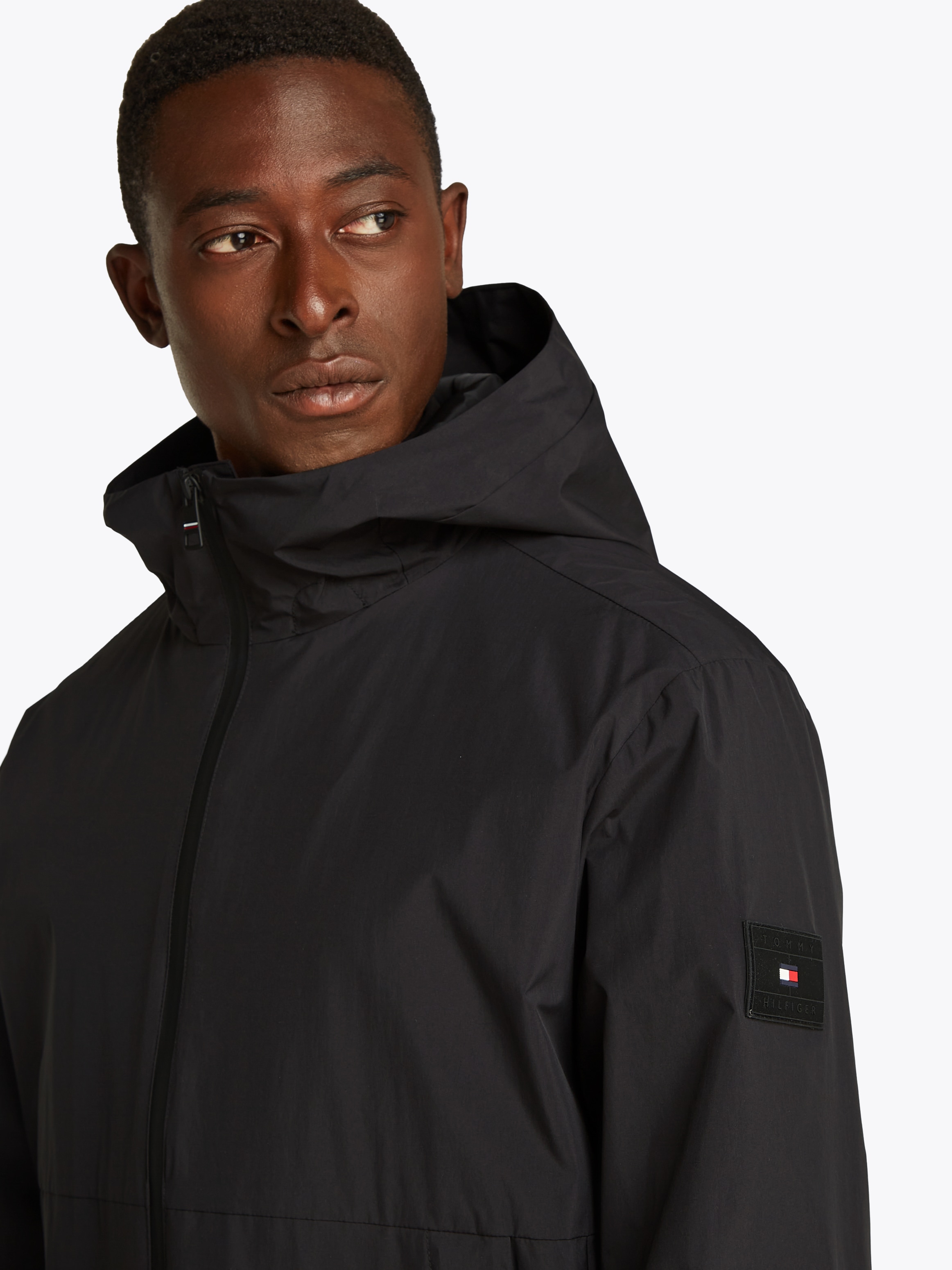 Tommy Hilfiger Kurzjacke »BRANDED HOODED JACKET«, mit Kapuze