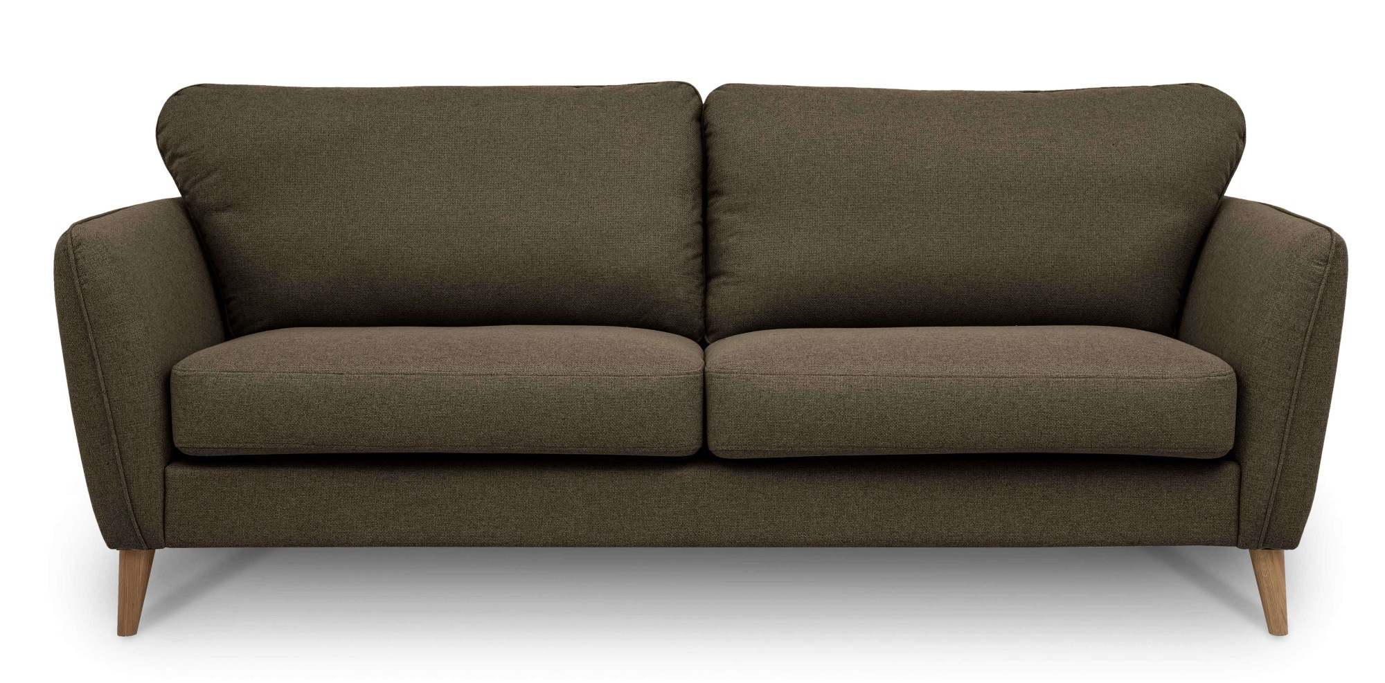 Home affaire 3-Sitzer »MARSEILLE 3er Sofa 206 cm, Cord, Flachgewebe, Struktur, Webstoff«, Massivholzbeine Eiche, Landhausstil, Wellenunterfederung
