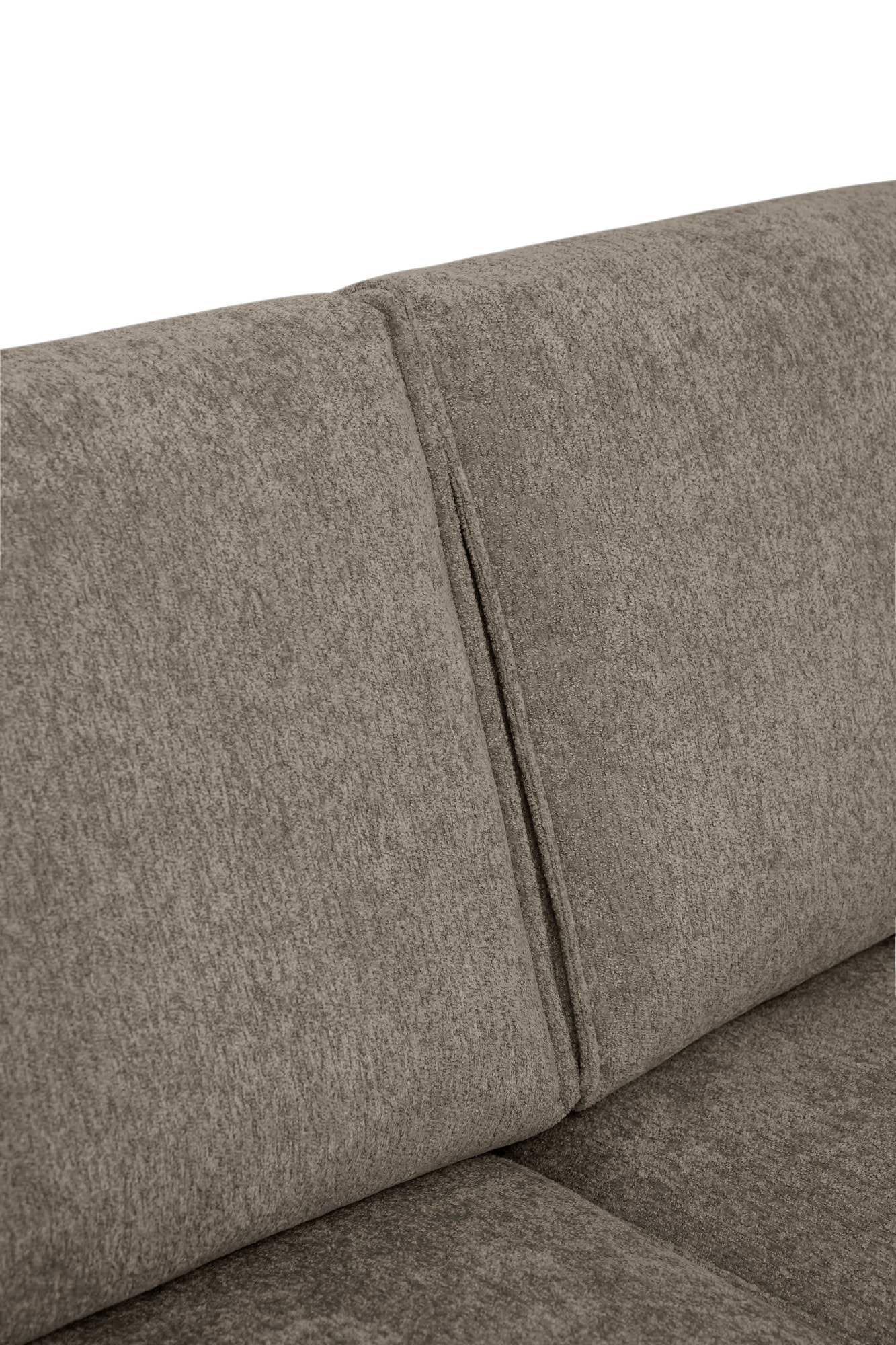 Places of Style Ecksofa »Polsterecke Oland, Struktur, Flachgewebe, Luxus-Microfaser, Boucle«, L-Form, 280 cm, Wellenunterfederung, Skandi-Design, Metallfüsse