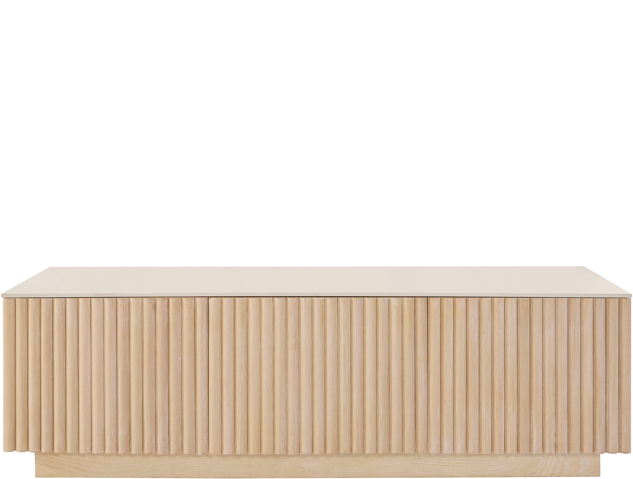 homsy by Ana Johnson Meuble TV »Solva« Holzoptik aus Esche, geriffelte Front, Keramikplatte, Breite 138 cm