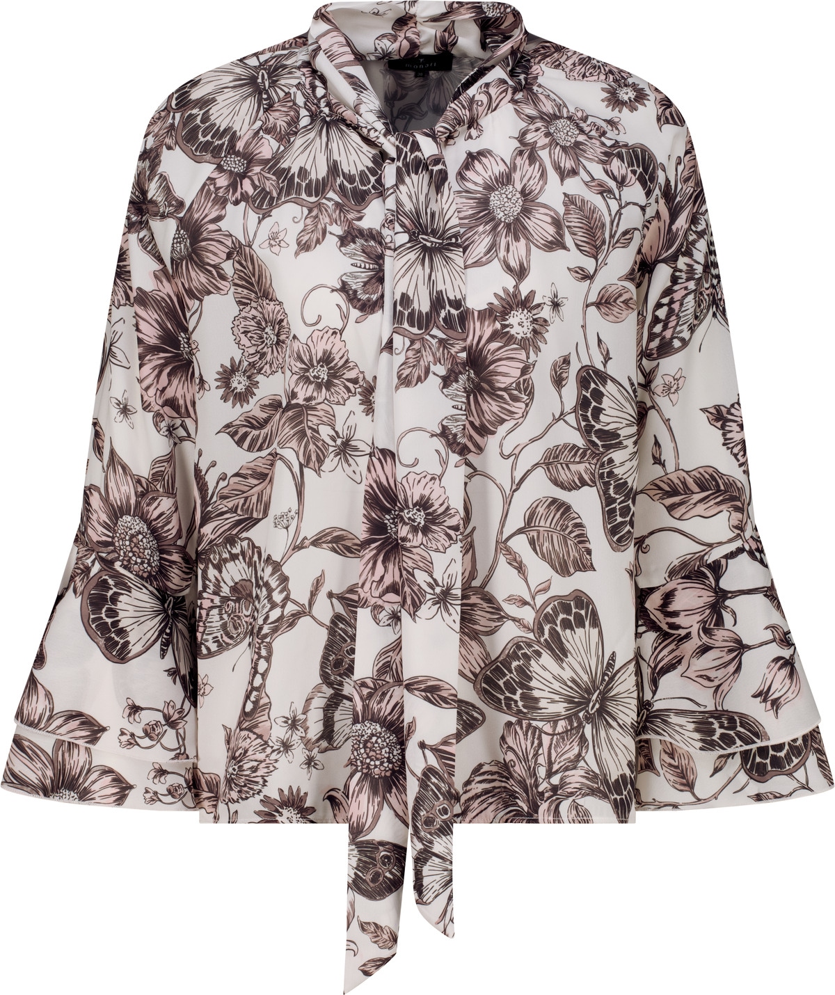 Monari Blouse classique »Bluse Blume allover« coupe régulière avec motif floral