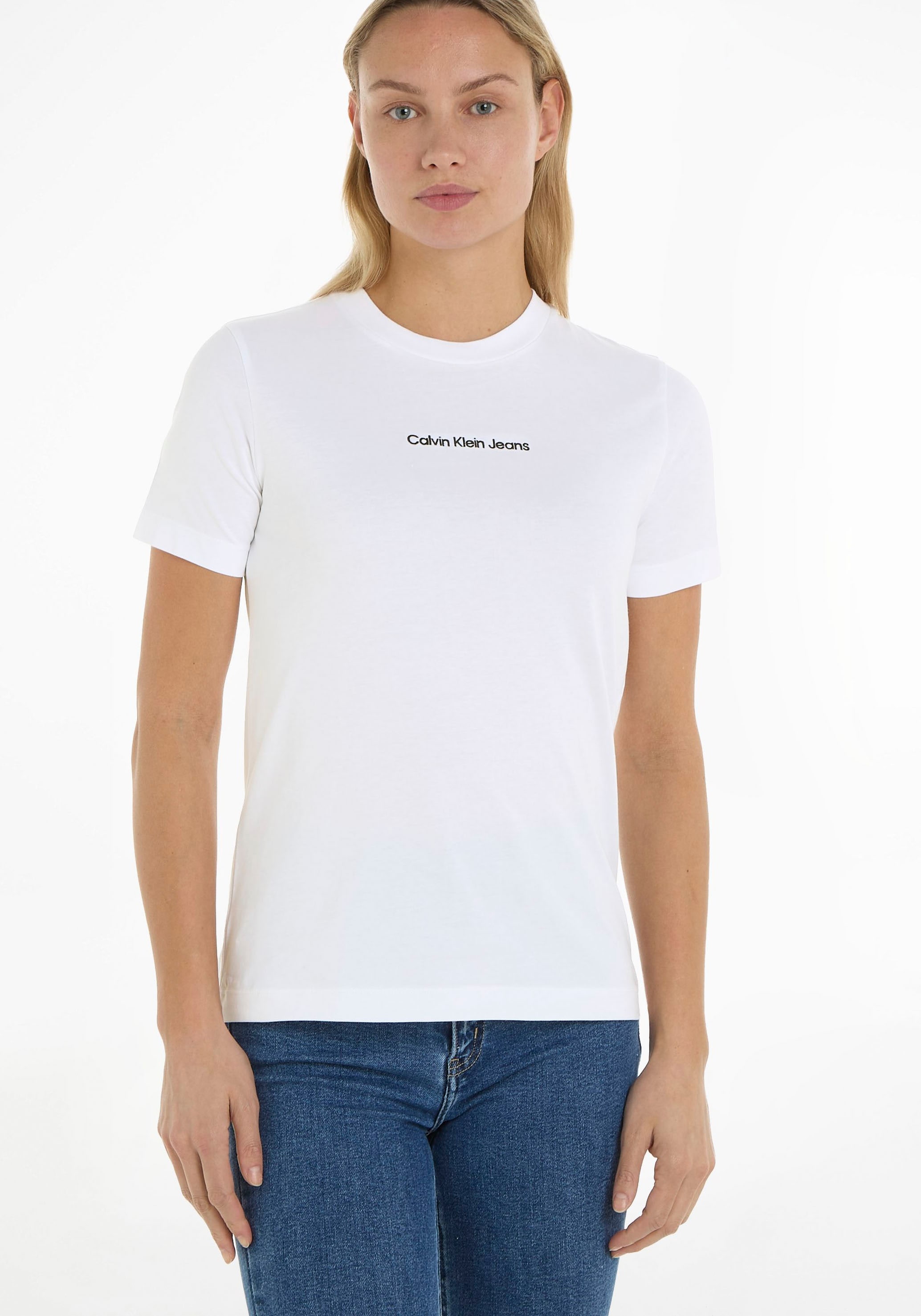 ♕ Calvin Klein Jeans T-Shirt, aus reiner Baumwolle versandkostenfrei auf