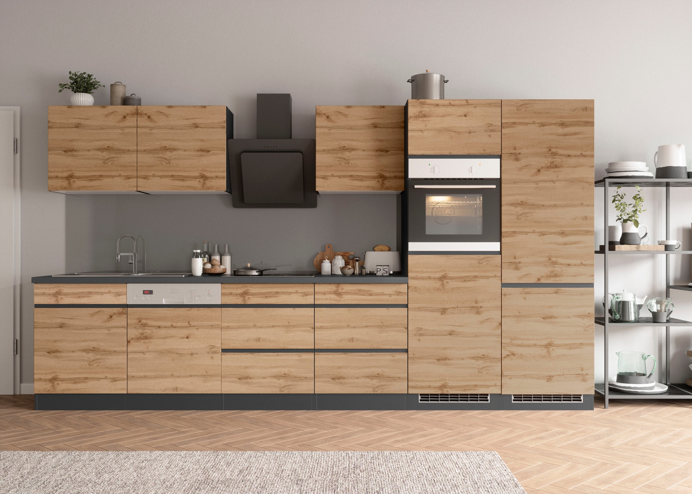 KOCHSTATION Kitchenette »KS-Riesa« Largeur d’installation 360 cm, sans appareils électriques