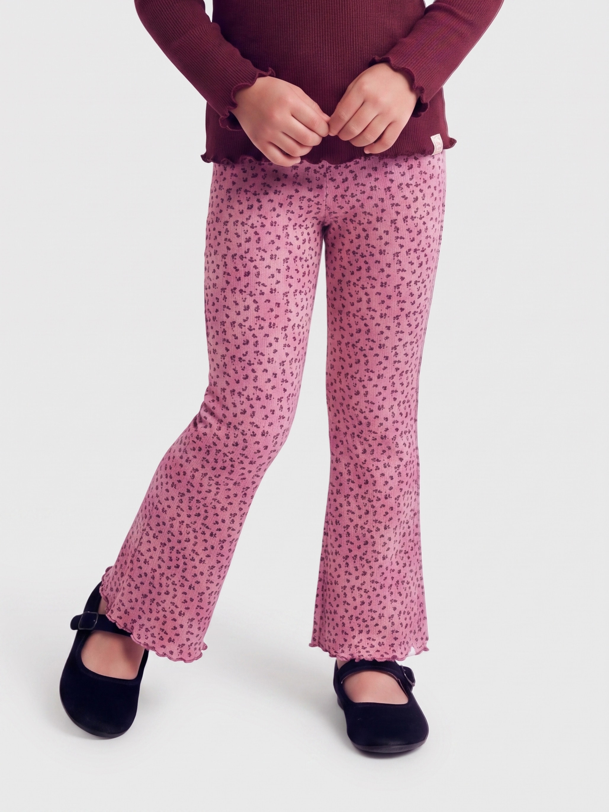 Image of KIDS ONLY Leggings "KMGTRINNY LIFE AOP FLARED LEGGINS VD JRS" Baumwollmischung, figurbetont