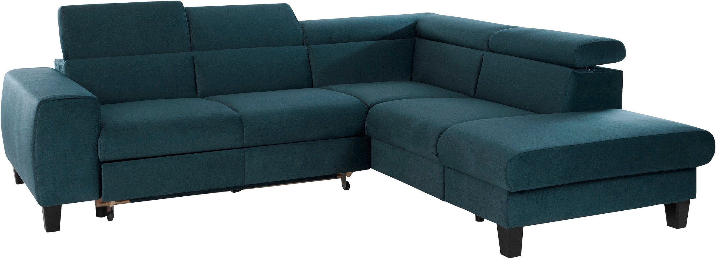 COTTA Polstergarnitur »Morven L-Form«, (Set), Set bestehend aus: Ecksofa mit Kopfteilverstellung & Hocker