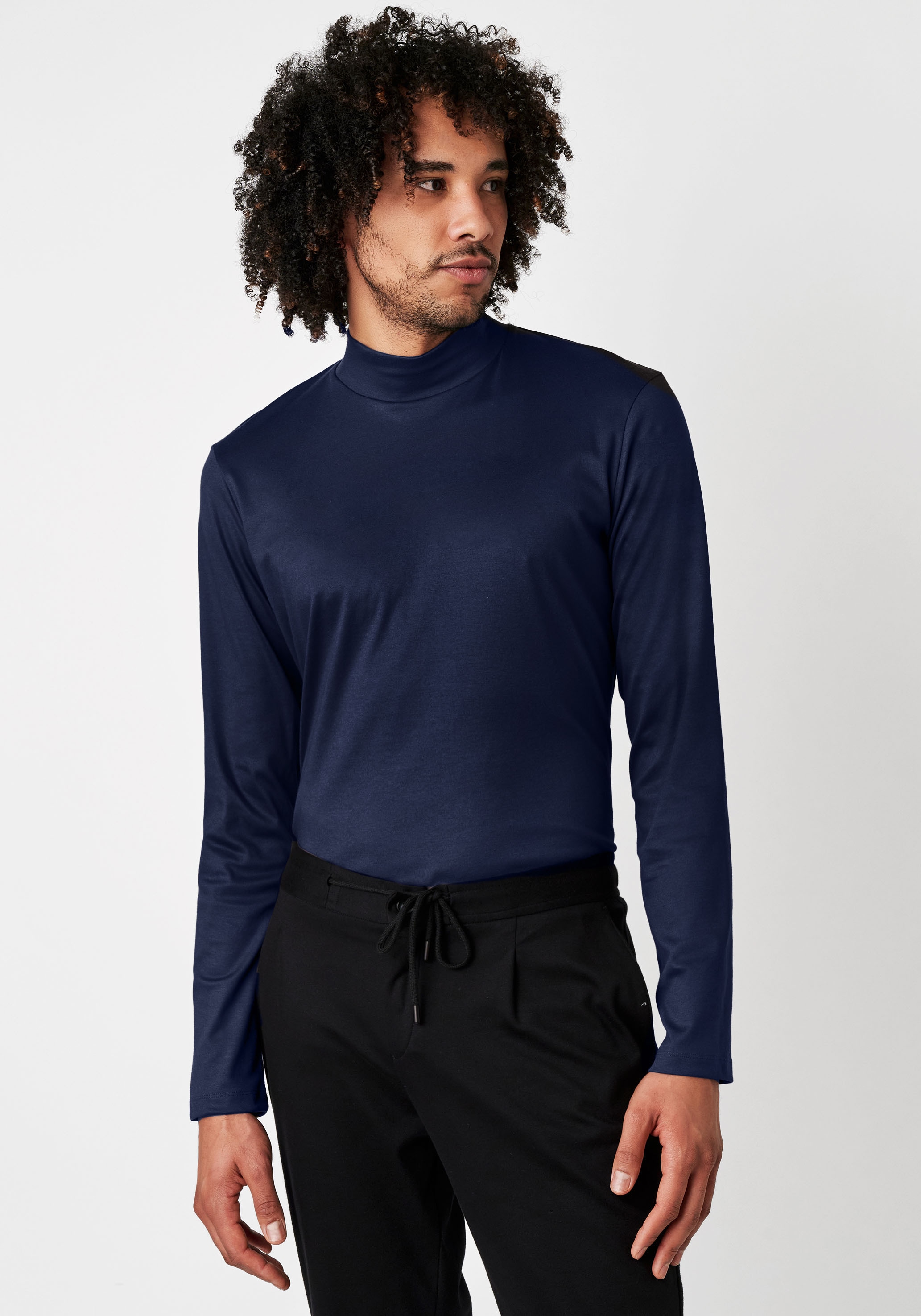 Image of DESOTO Rollkragenshirt "Jersey Rollkragenshirt langarm" Stretch-Qualität