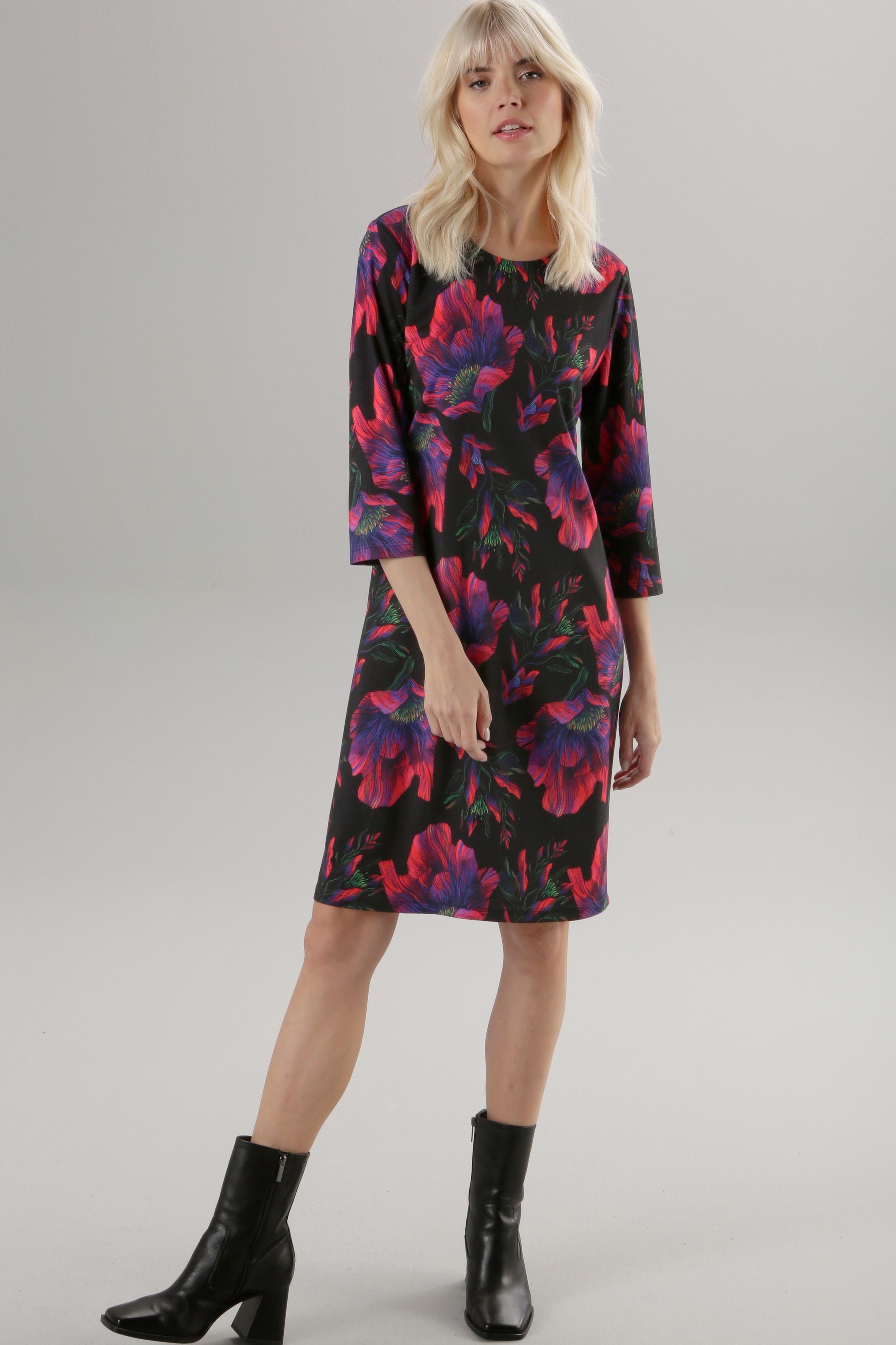 Aniston SELECTED Jerseykleid, mit Blumendruck in Knallfarben-Aniston SELECTED 1