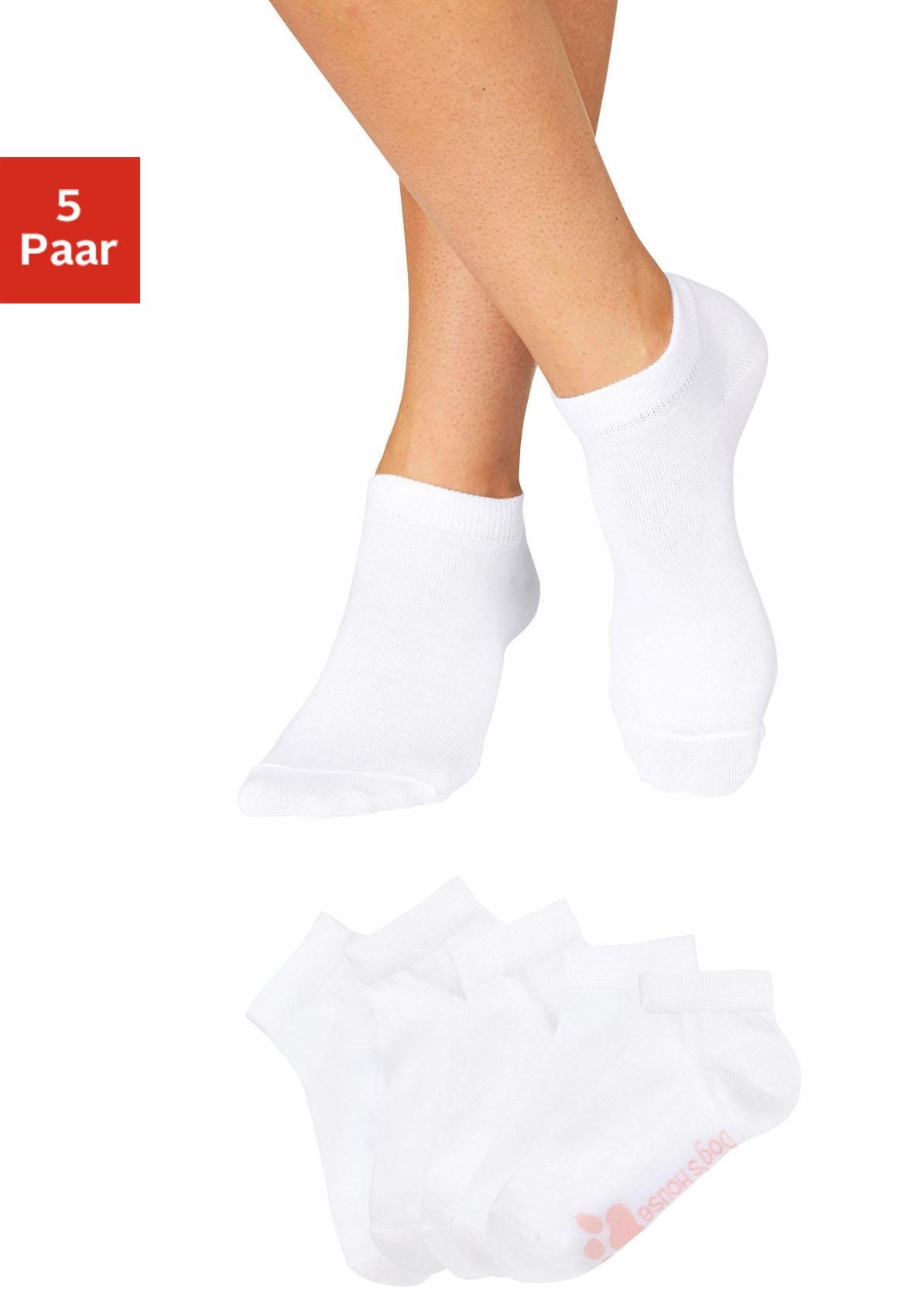 Sneakersocken, (Packung, 5 Paar), mit süssem Pfotendesign unter der Sohle