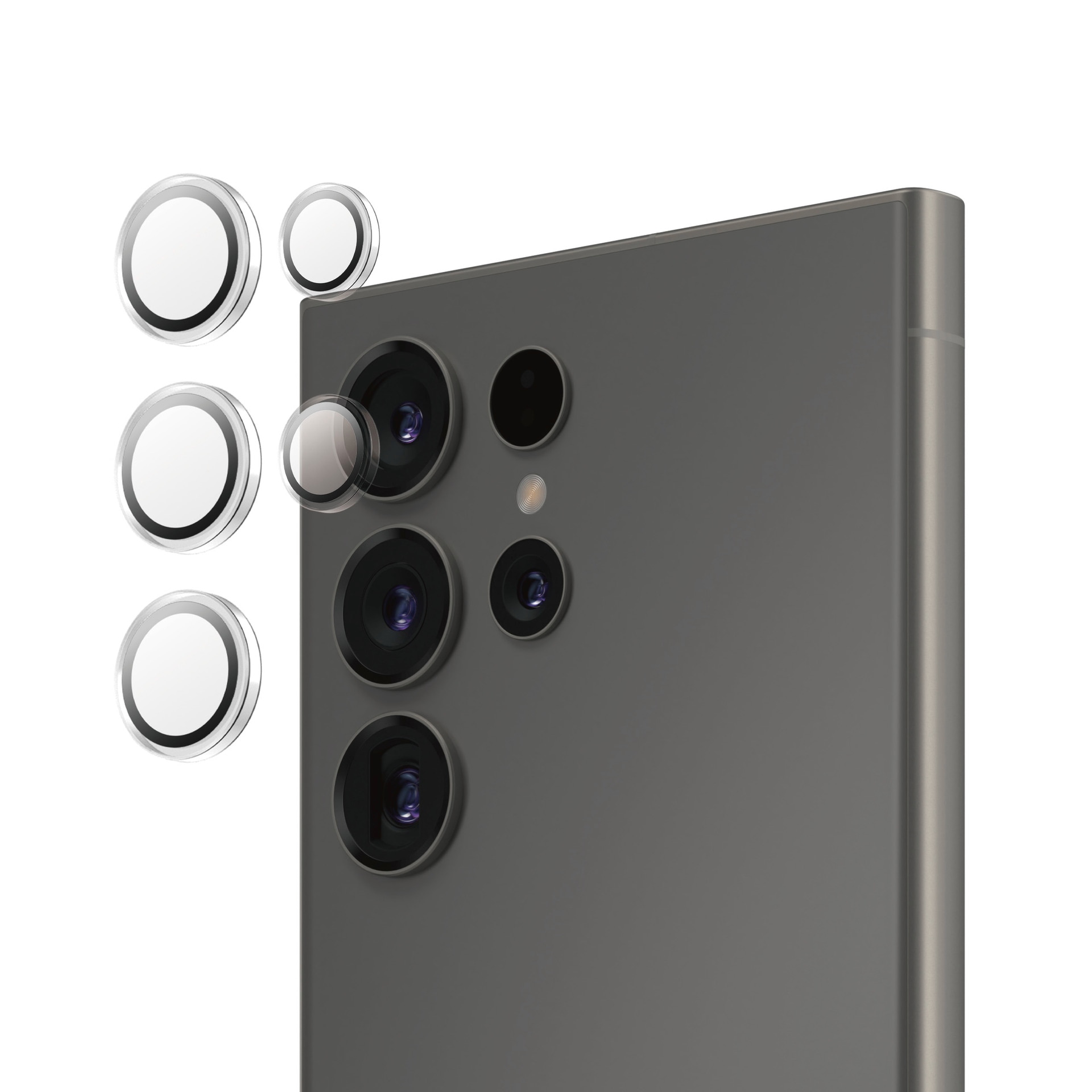 PanzerGlass Kameraschutzglas »Hoop Camera Lens Protection« für Samsung Galaxy S25 Ultra Kameraschutz, Schutzfolie, Schutzglas, kratz- & stossfest