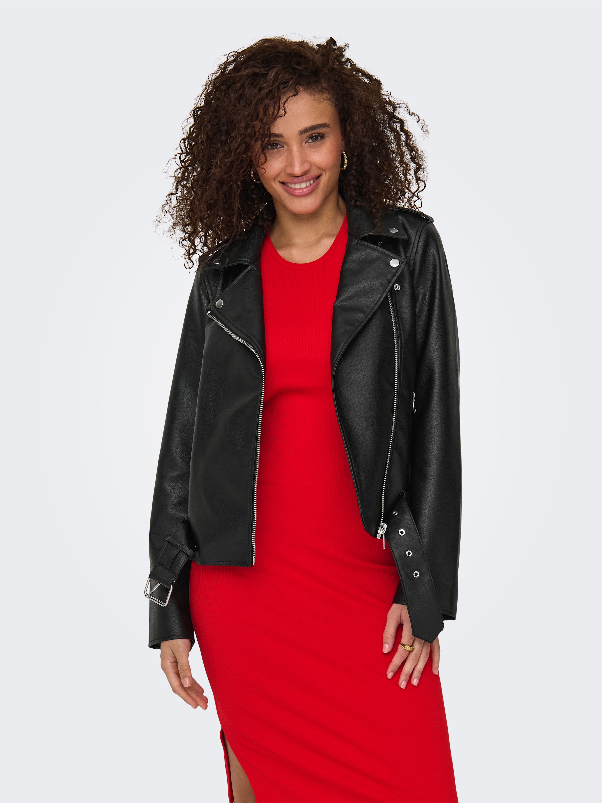 ONLY Veste en imitation cuir »ONLMILLE FAUX LEATHER BIKER JACKET OTW«