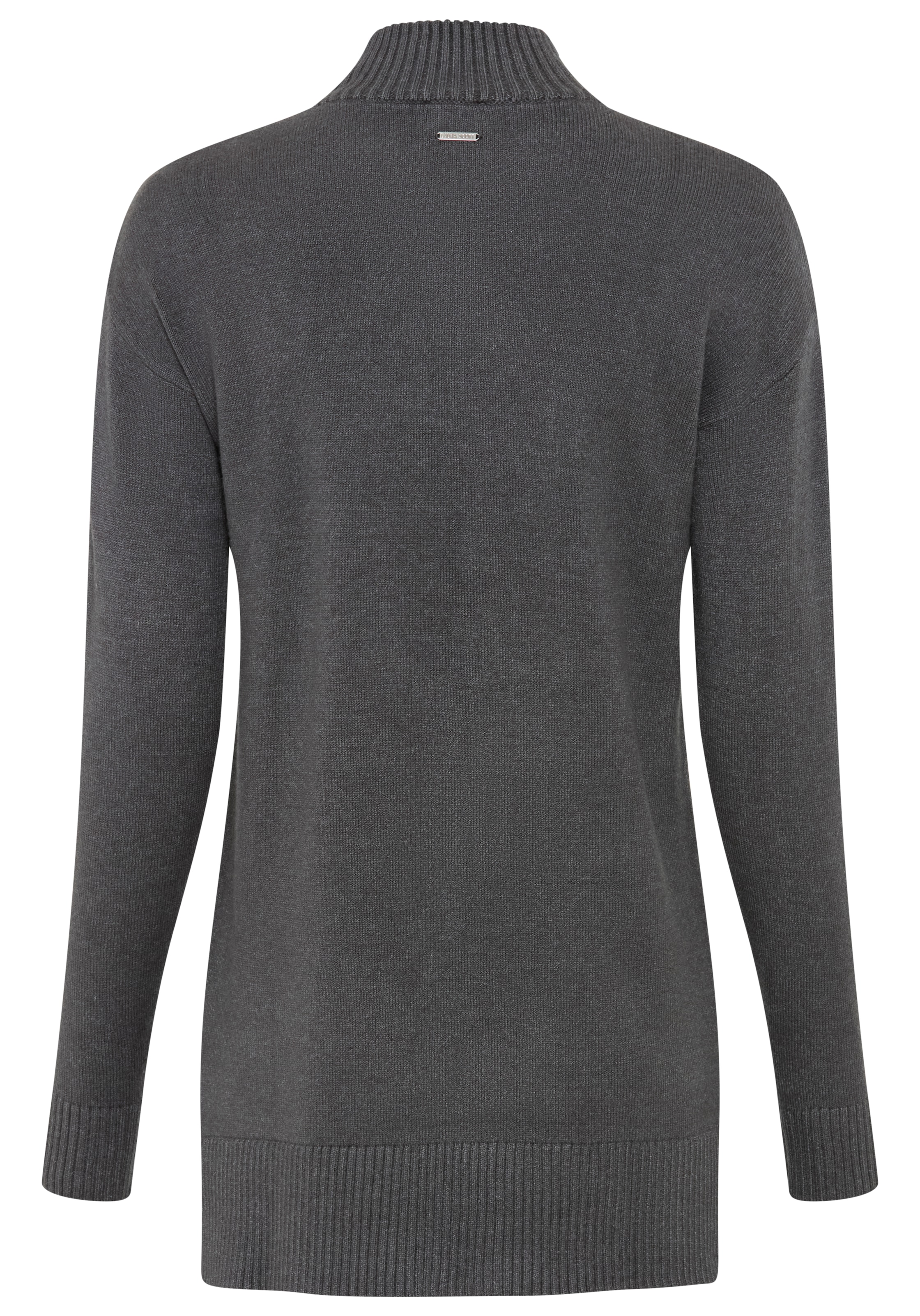 Laura Scott Strickpullover »mit Stehkragen und Reissverschluss, lässig geschnitten« mit Stern-Design