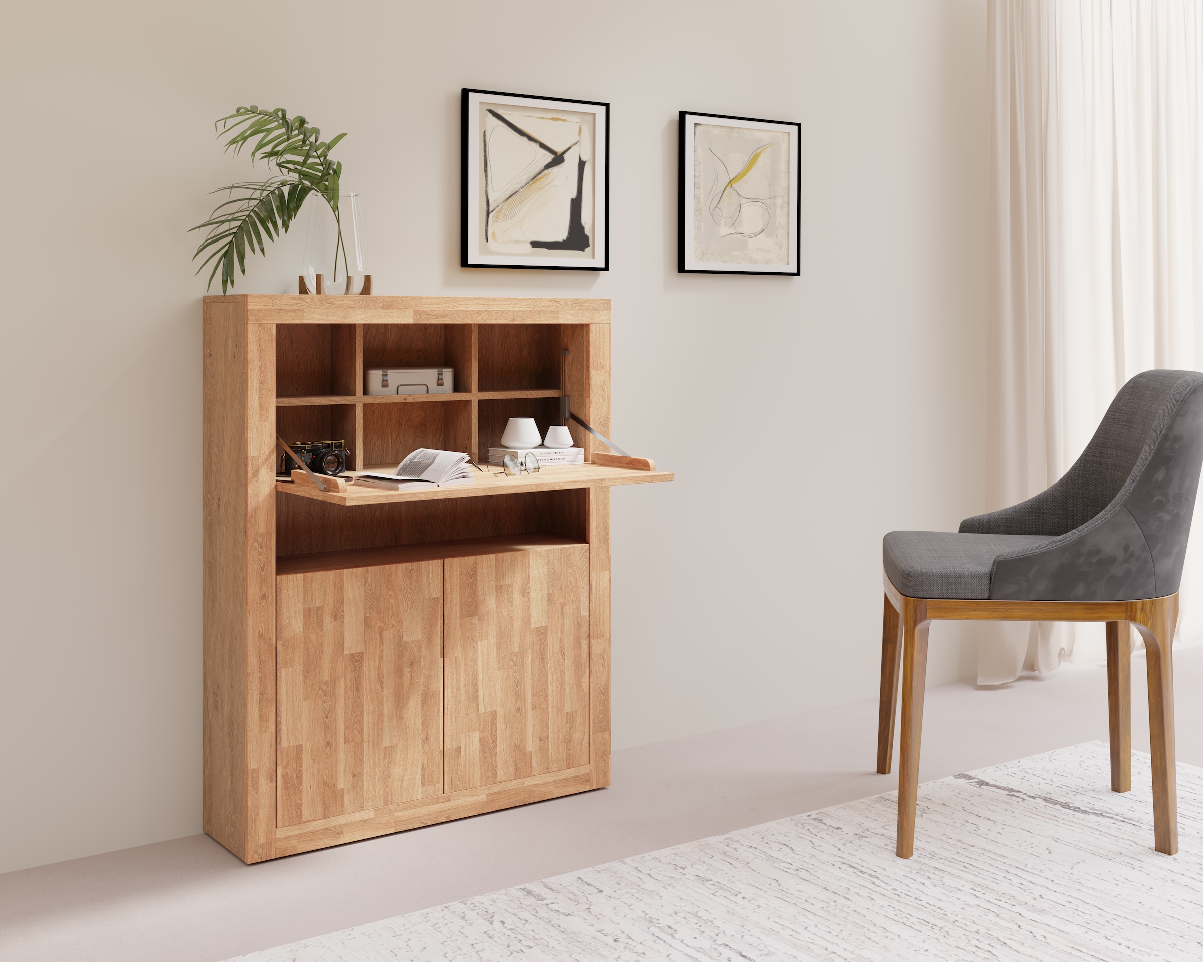 GOODproduct Secrétaire »Logo« mit klappbarer Funktion, melaminbeschichteter Korpus