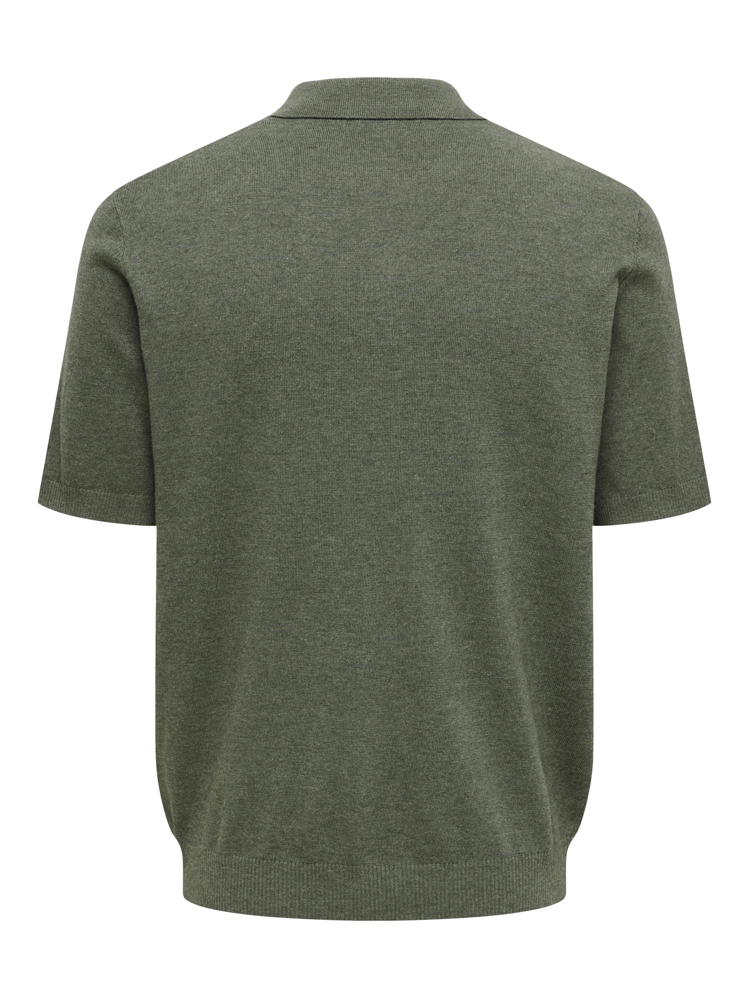 ONLY & SONS Polokragenpullover »ONSLOUI REG 12 SS MEL POLO KNIT NOOS« Baumwollmischung, regular fit