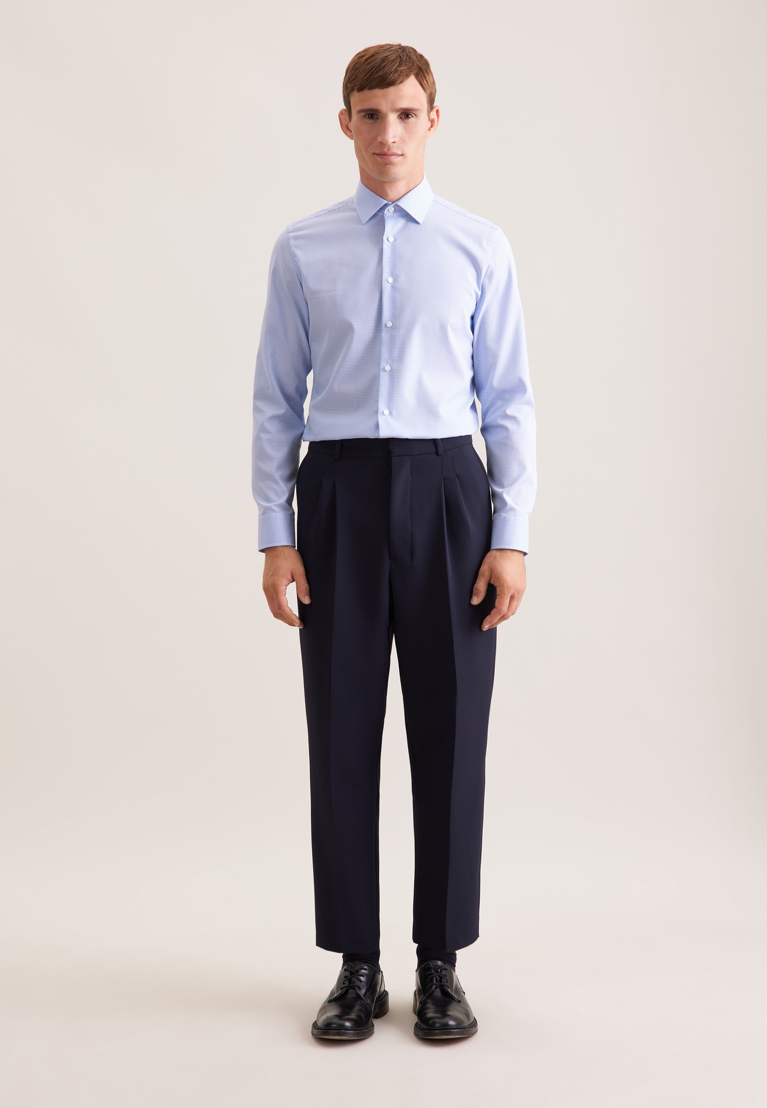 seidensticker Businesshemd »Schwarze Rose« Slim 1/1 Kentkragen Karo