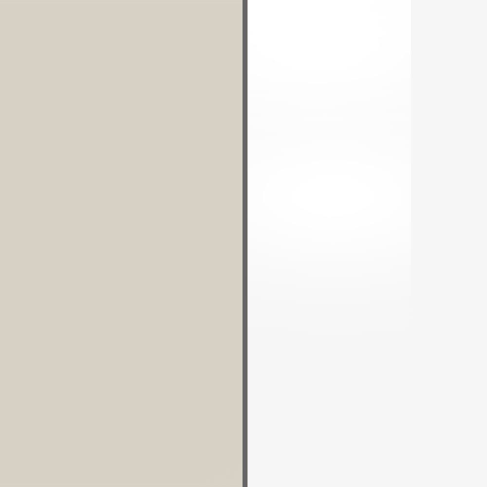 INOSIGN Lowboard »REAL TV-Möbel, 240 cm breit, 40/60 cm hoch, Hochglanz oder matt« mit 2 abgerundeten Türen, 1 Klappe, die ein ovales offenes Fach bilden