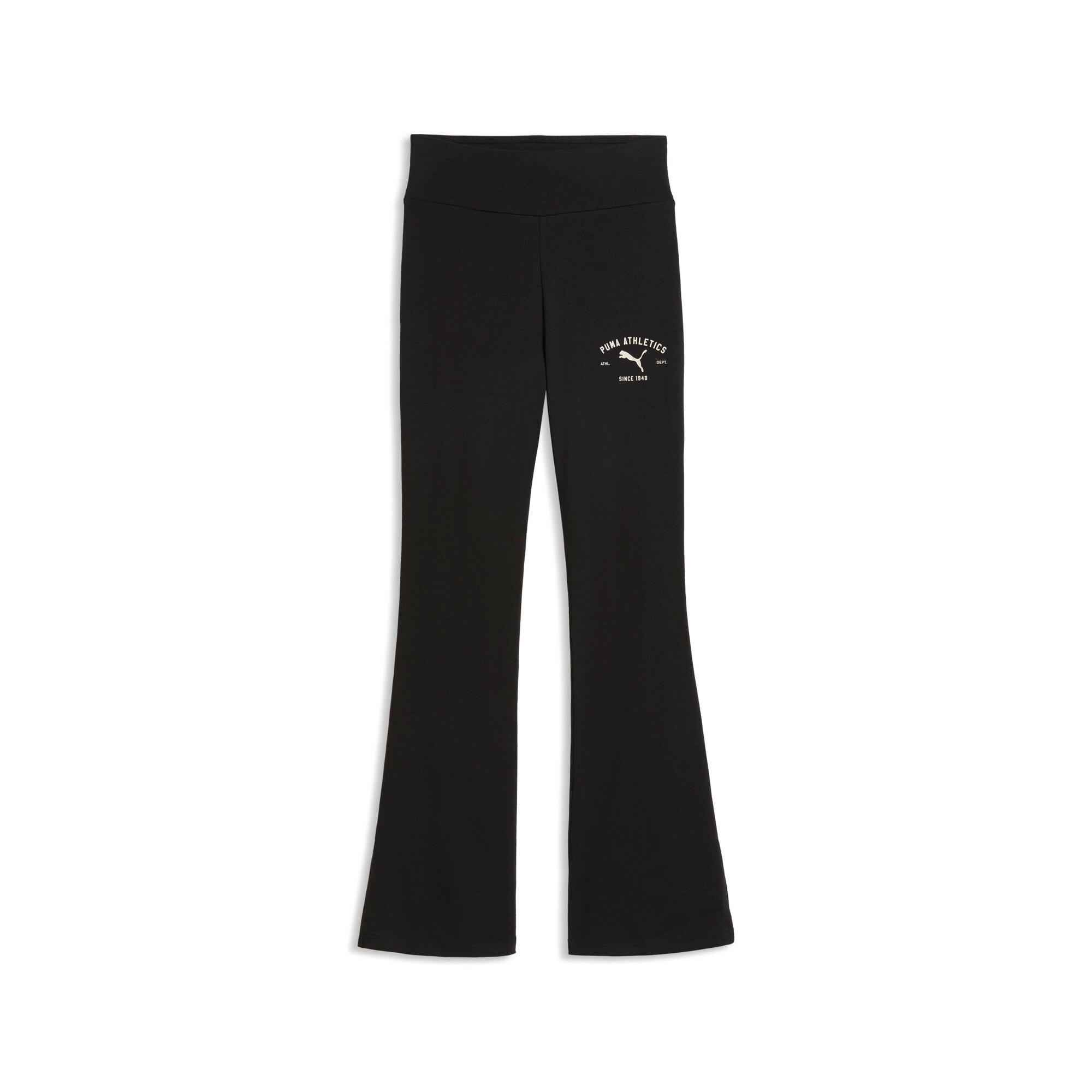 Image of PUMA Leggings "CLASS HIGH-RISE FLARED LEGGINS" aus Baumwollmischung, schmale Passform, sportlicher Stil