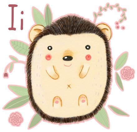 Image of Wall-Art Wandtattoo »Bunte Tierwelt Igel Buchstabe I«, (1 St.) bei Ackermann Versand Schweiz