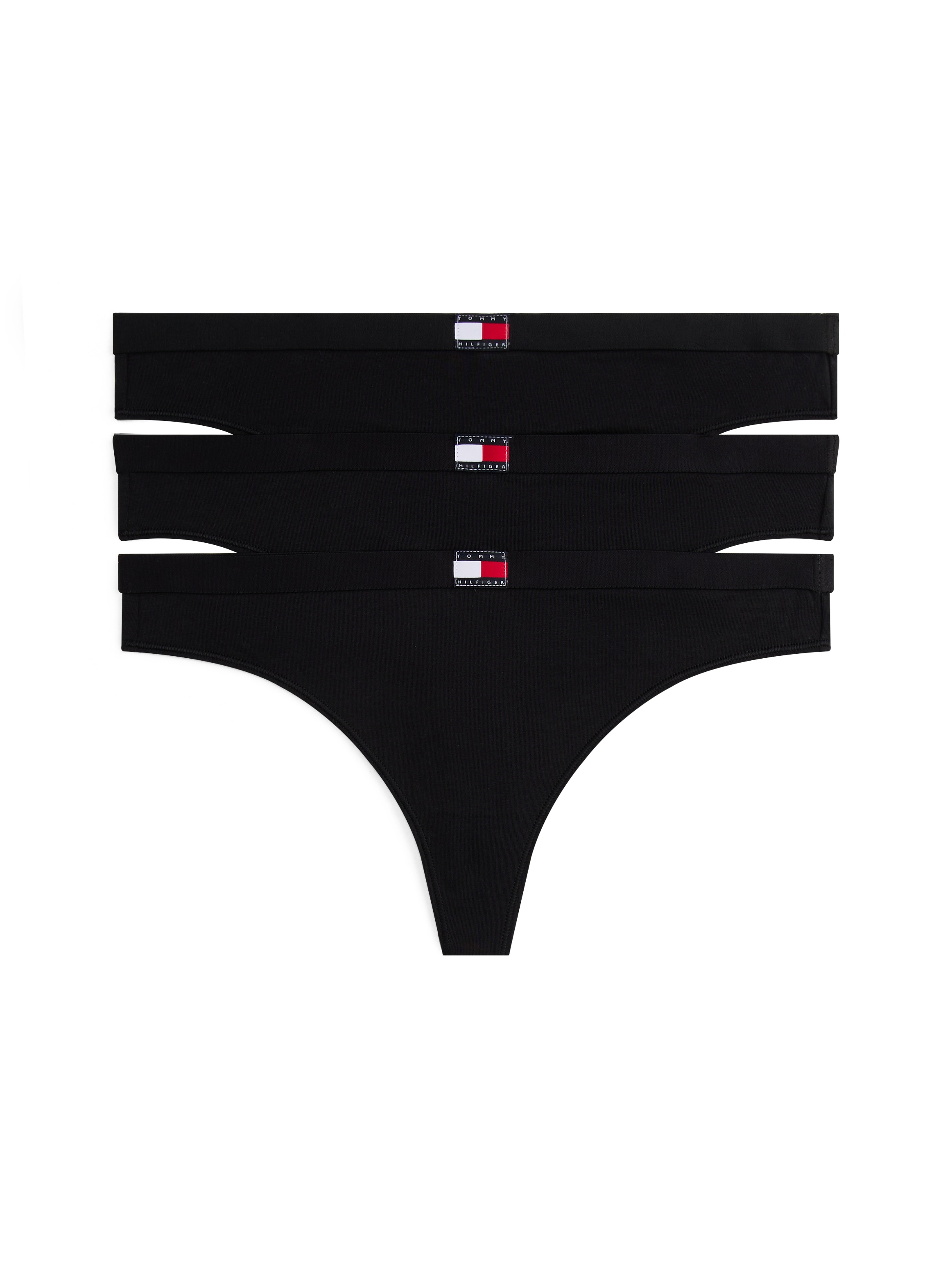 Image of Tommy Hilfiger Underwear String "3 PACK THONG (EXT.SIZES)" 3 Stk. basic, elastischer Bund, unifarben