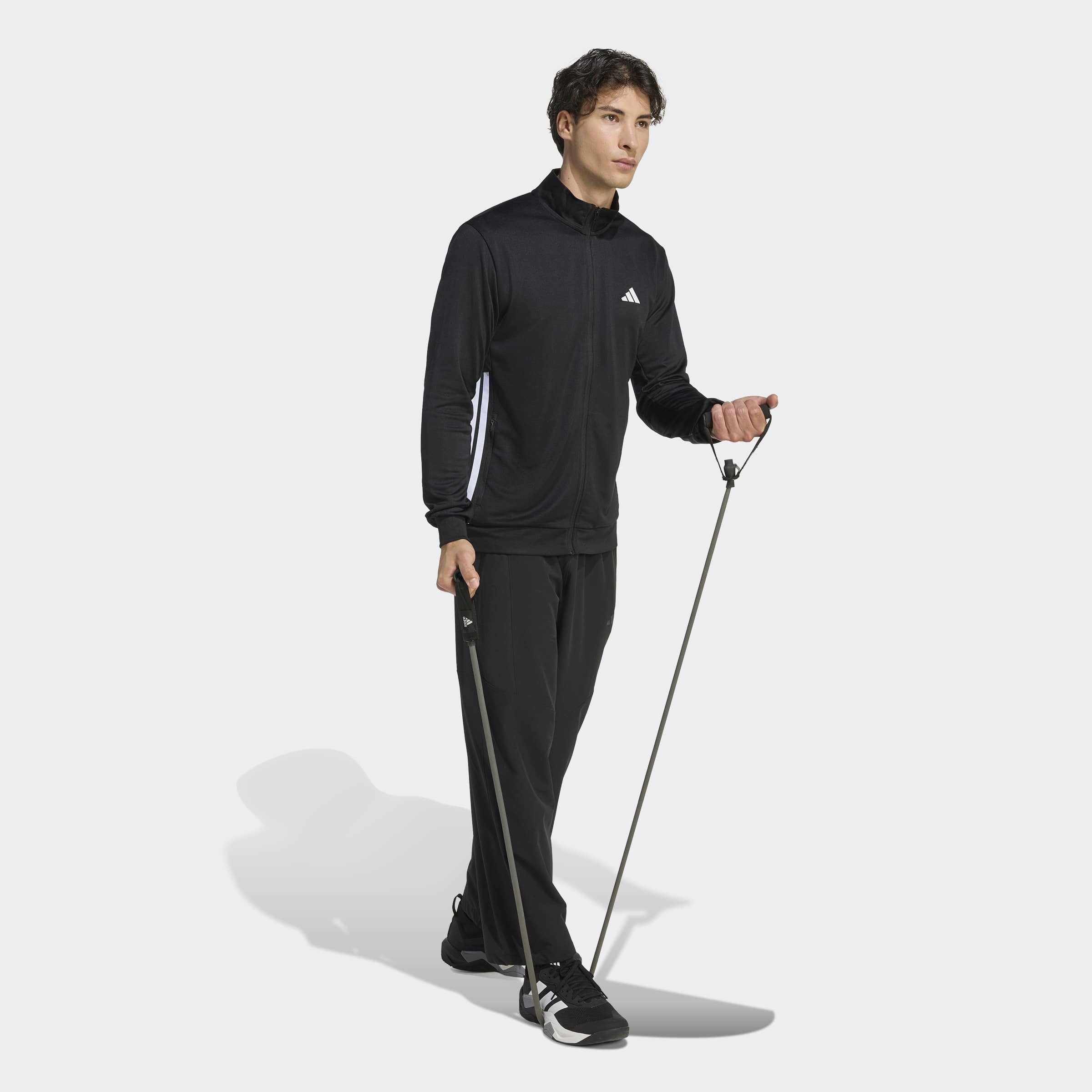adidas Performance Trainingsjacke »WORKOUT ESSENTIALS ALL-SET 3-STREIFEN, GEWIRKTES MATERIAL«