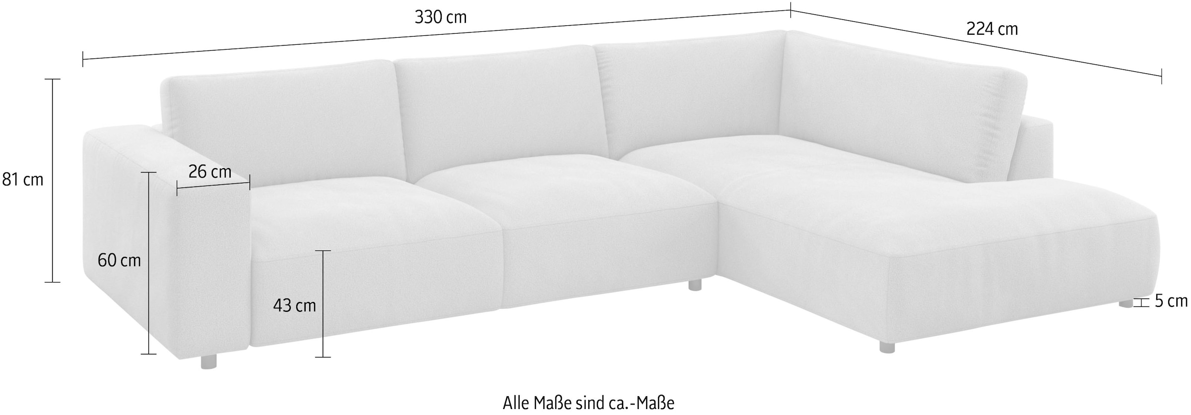 Musterring Canapé d'angle »MR LUCIA, Luxuriöse Wohlfühlgarnitur von Musterring« Coussins de chambre haut de gamme, coin convertible confortable & look intemporel