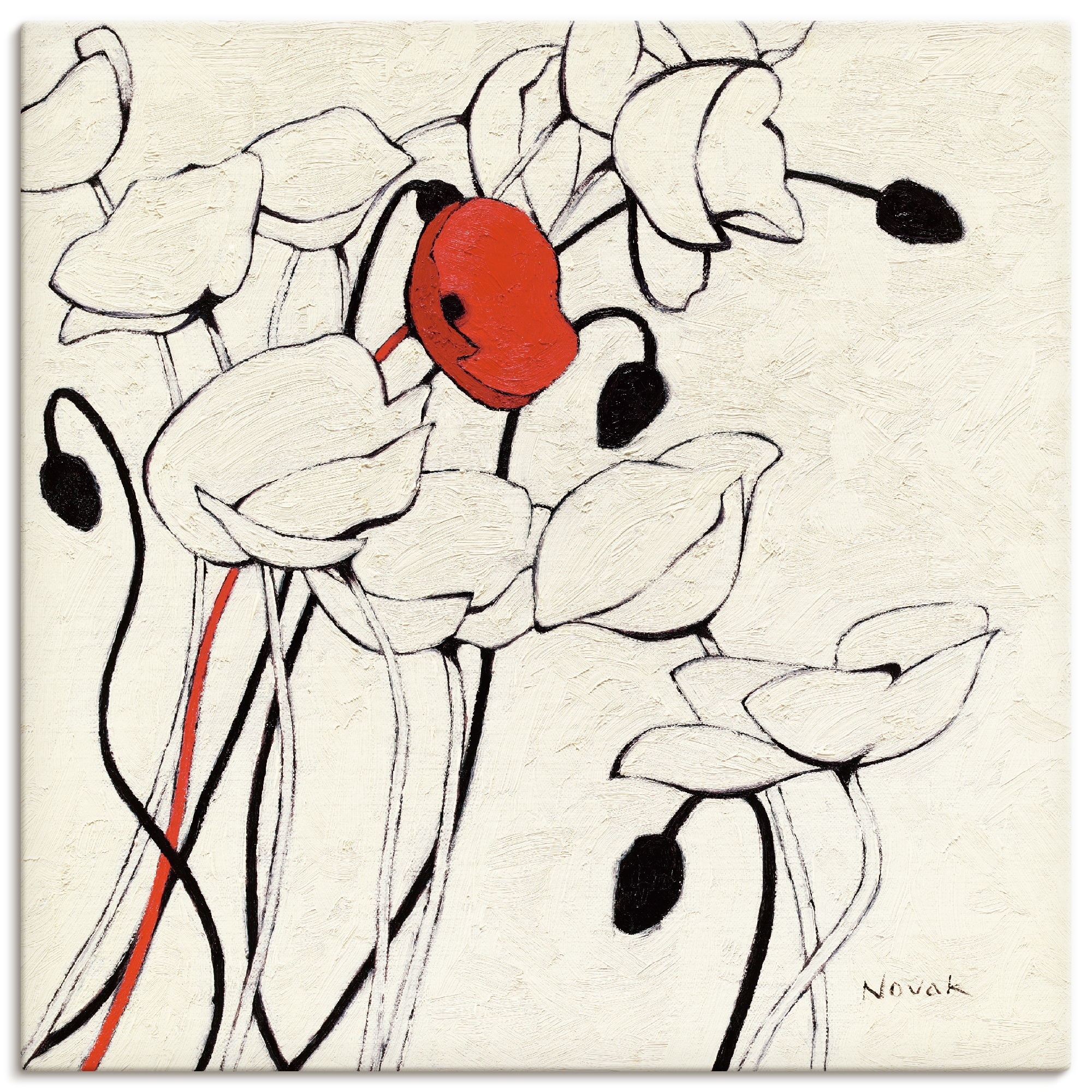 Image of Artland Wandbild »Faden des Lebens I«, Blumen, (1 St.), in vielen Grössen & Produktarten -Leinwandbild, Poster, Wandaufkleber / Wandtattoo auch für Badezimmer geeignet bei Ackermann Versand Schweiz