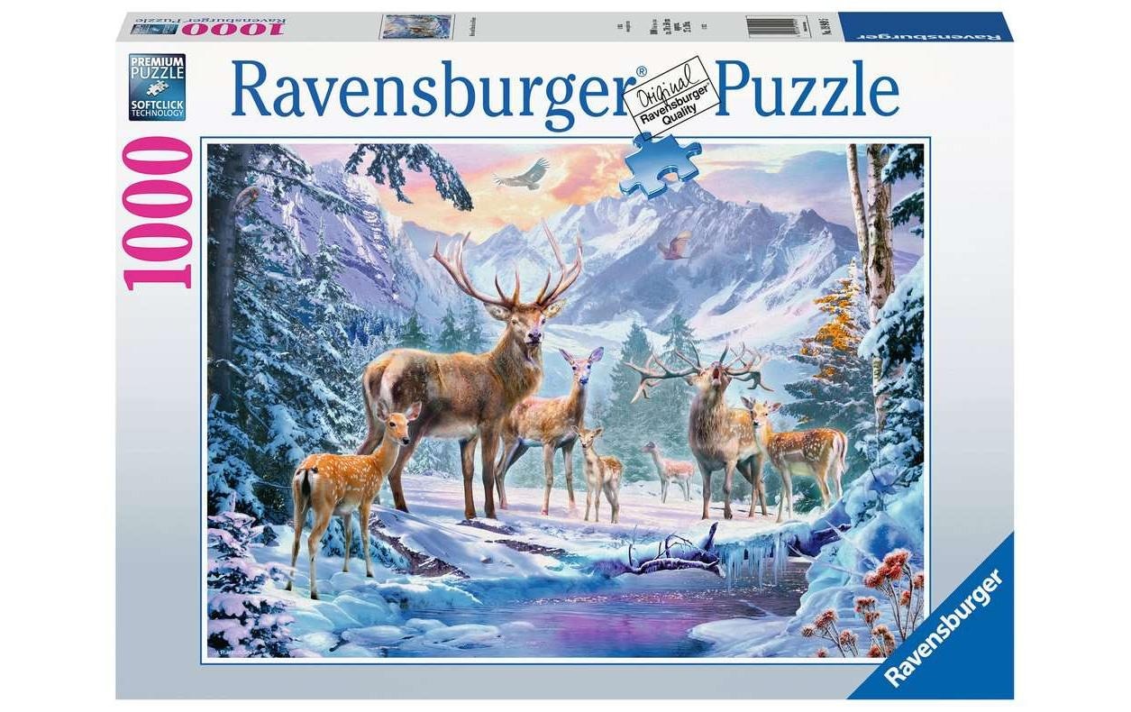 Puzzle »Rehe und Hirsche im Winter«, (1000 tlg.)