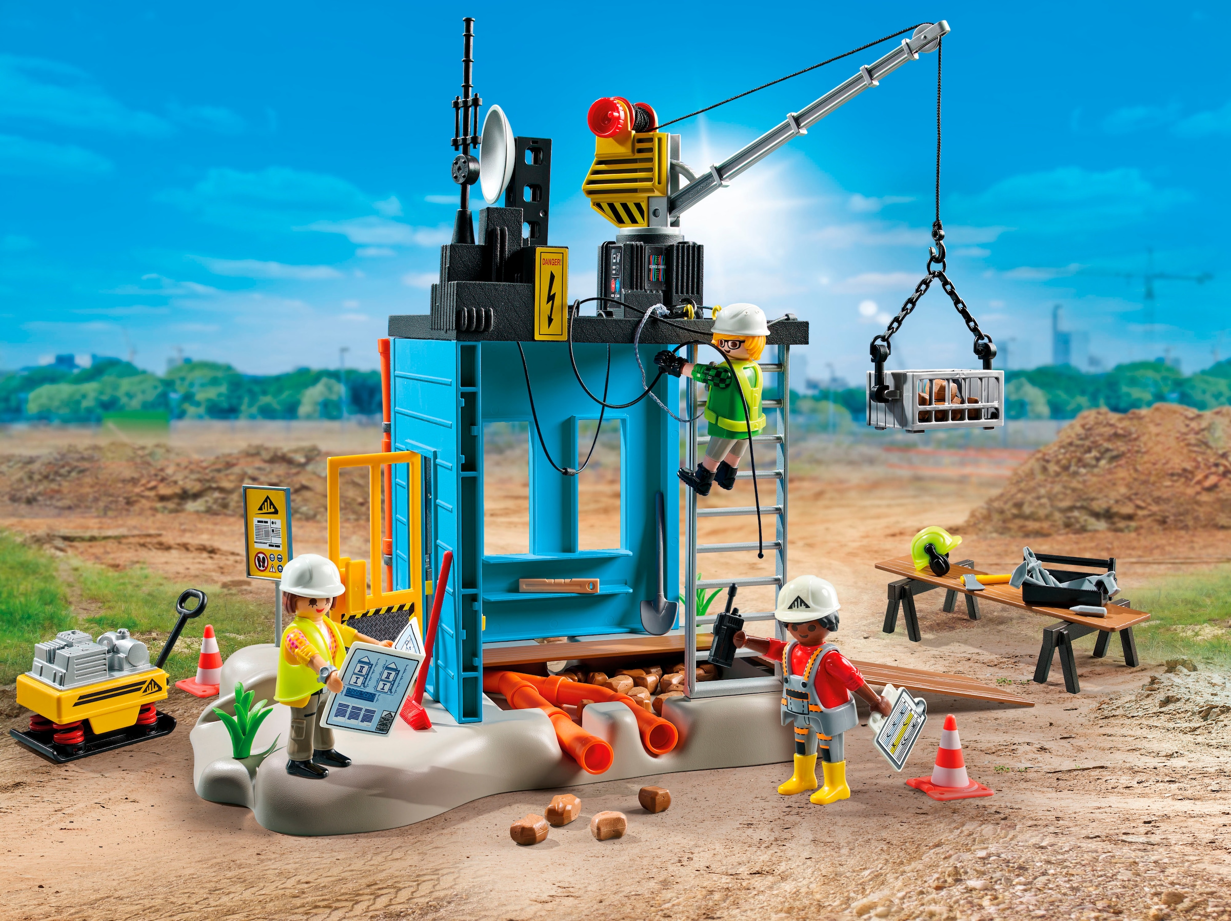 Playmobil® Konstruktions-Spielset »Baustelle (71650), Action Heroes« Made in Europe