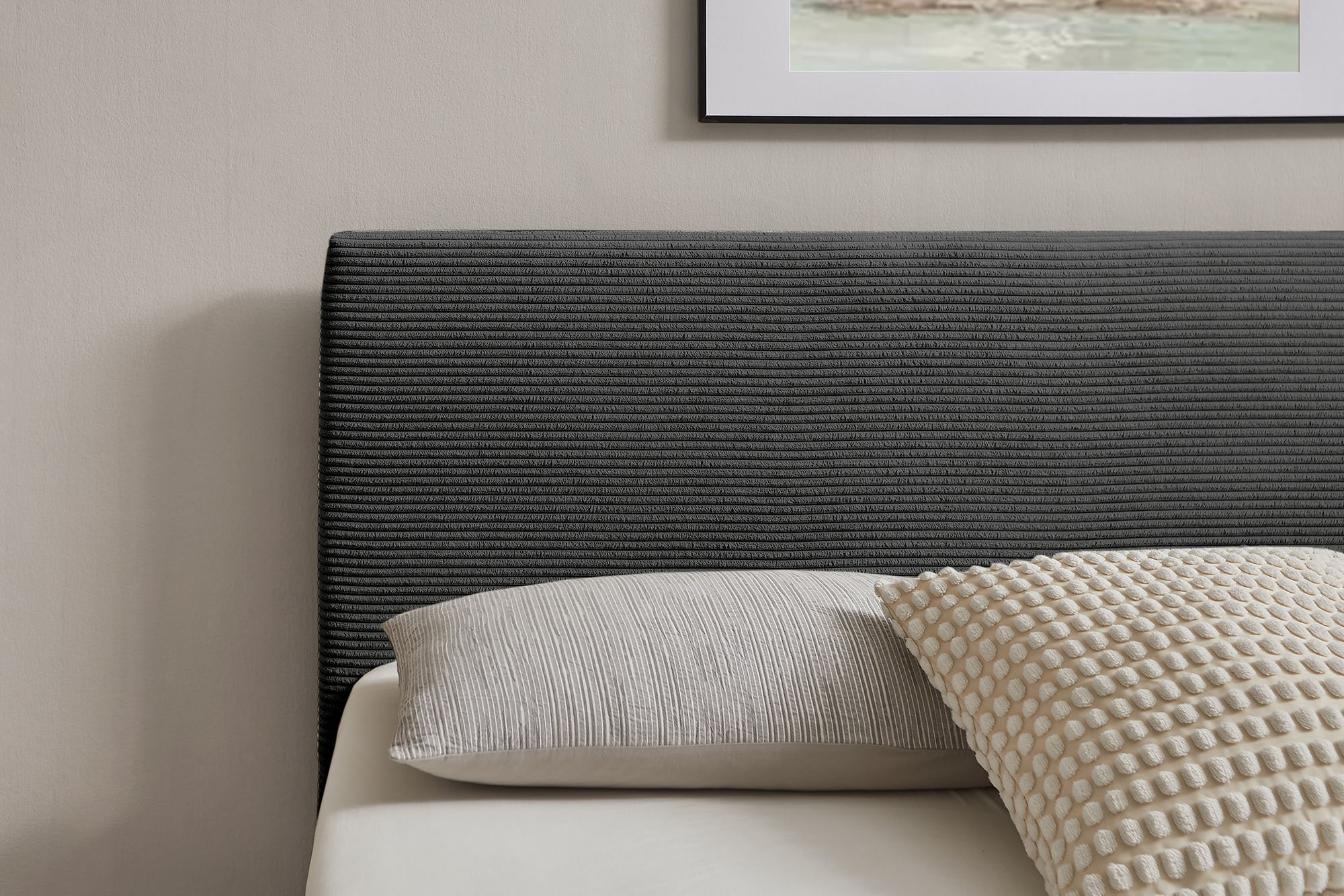 Home affaire Lit rembourré »Armandine inkl. Lattenrost« Kopfteil mit Cordbezug, erhältlich in den Breiten 140cm & 180cm