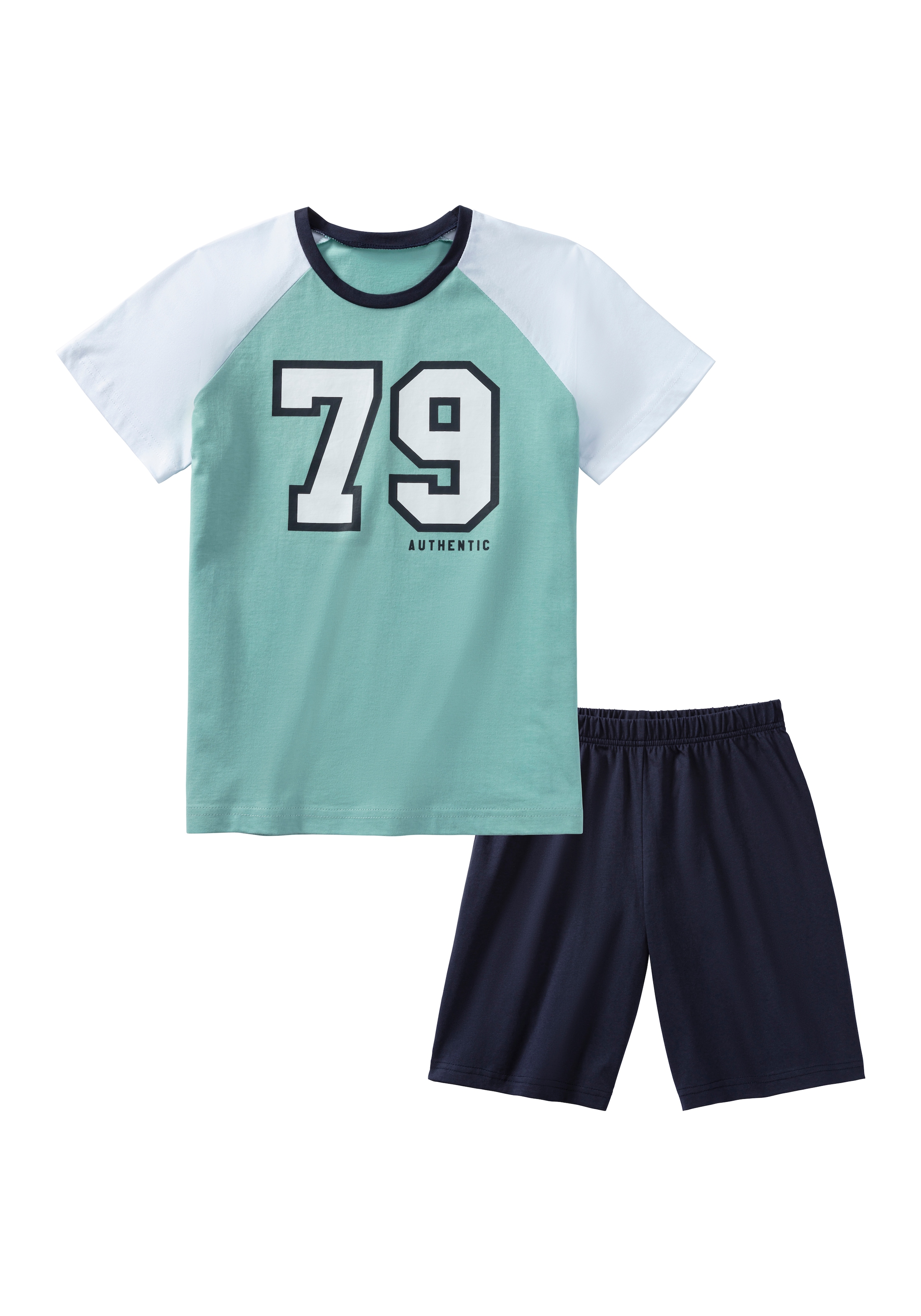 Image of AUTHENTIC LE JOGGER Pyjama 1 Stück, 2 tlg. Schlafanzug für Jungs mit grossem College-Print vorn
