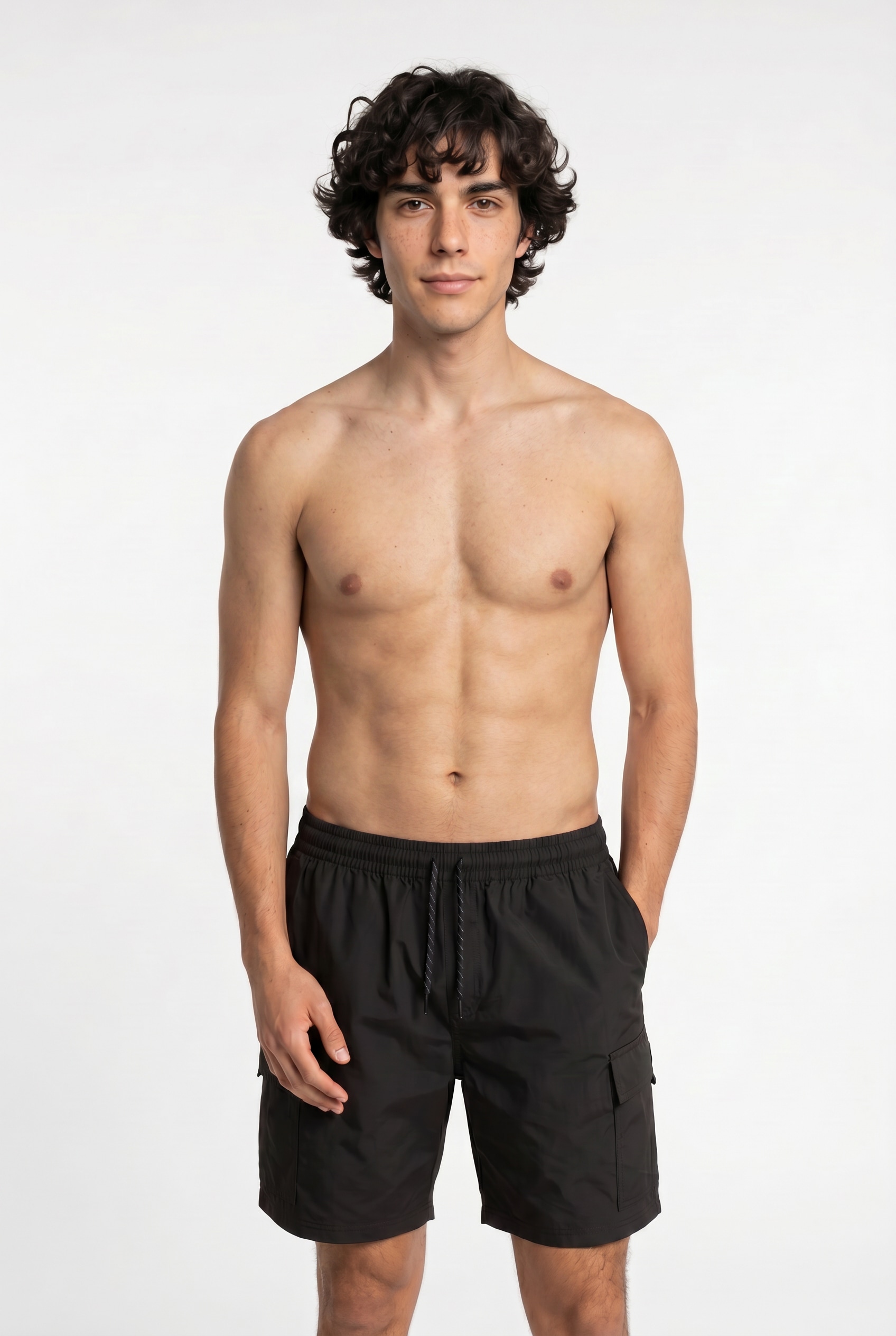 Image of Vans Badeshorts "PRIMARYCARGOLOOSEELASTICBOARDSHORT" aus Baumwolle und Polyester, lässige Passform