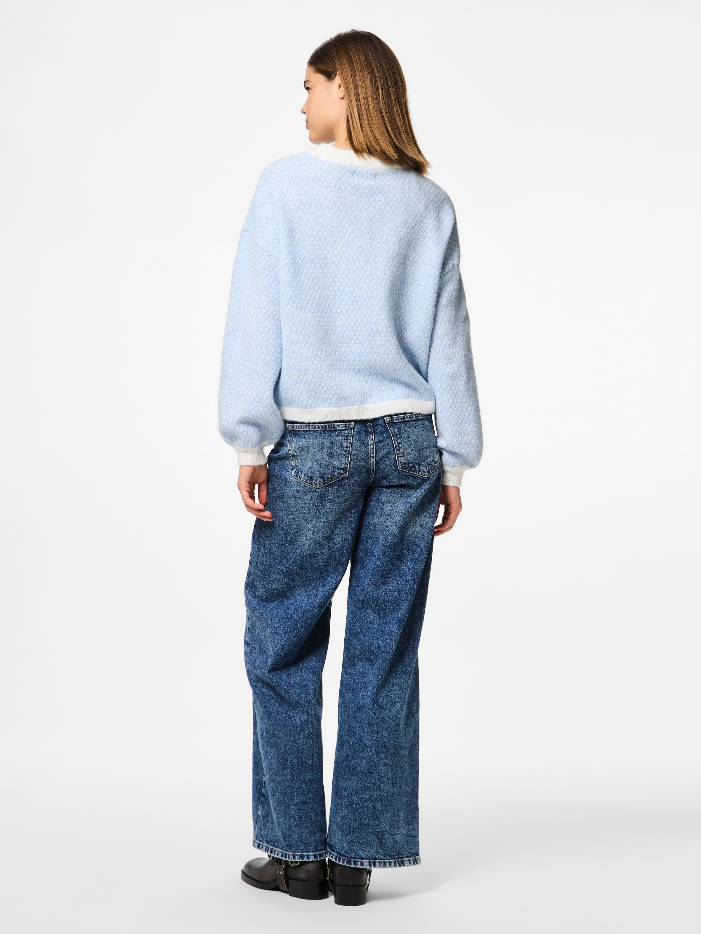 pieces Rundhalspullover »PCDILIPPA LS O-NECK KNIT MM«