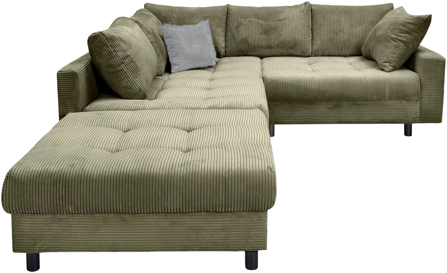 Home affaire Ecksofa »Toni L-Form«, Ottomane beidseitig montierbar, Federkern-Polsterung