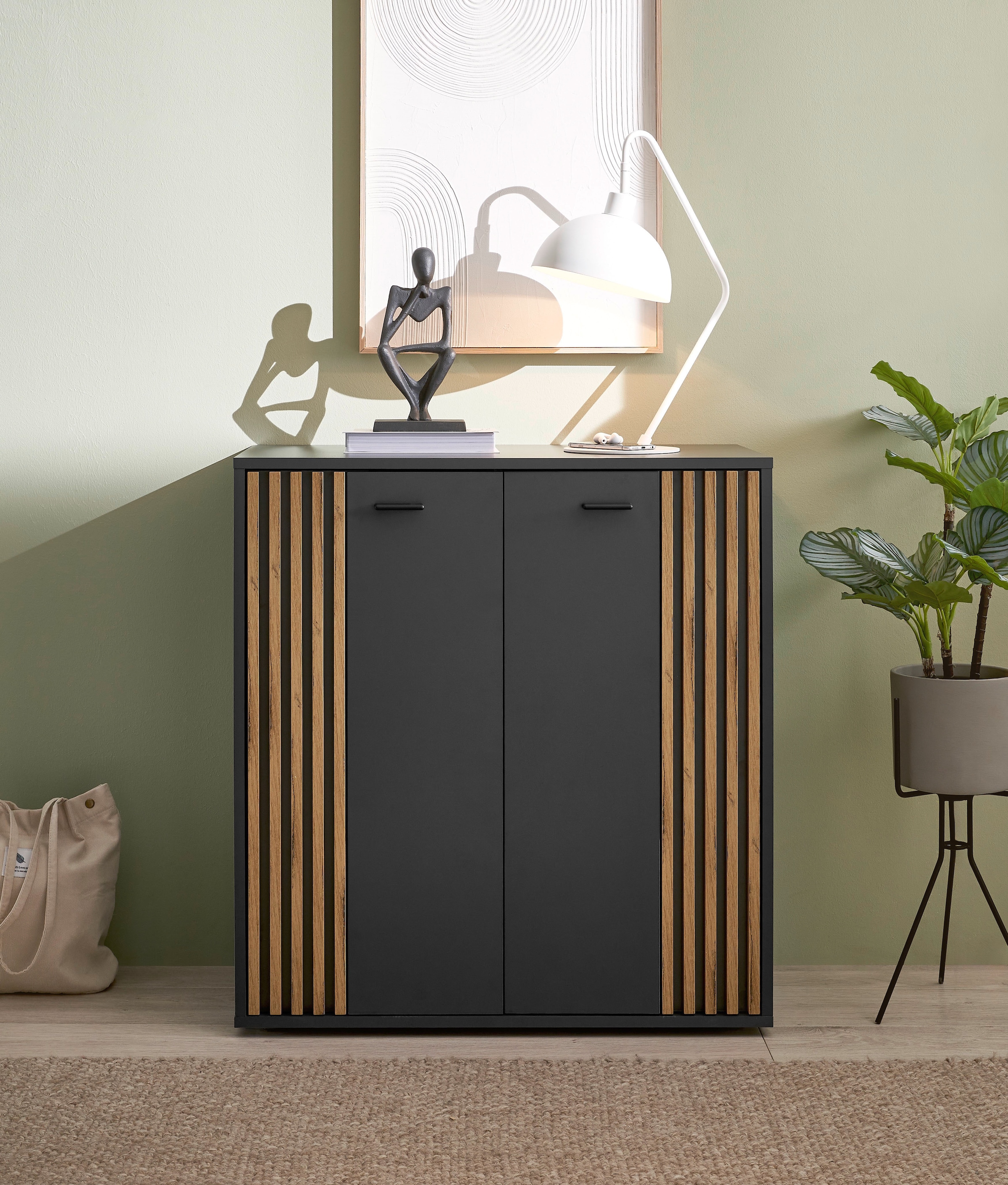 Image of HBZ Sideboard "Dublin Kommode, BxHxT 80x86x38cm" 1 Stk. tlg. Breite 80cm, Softclose, Metallgriffe