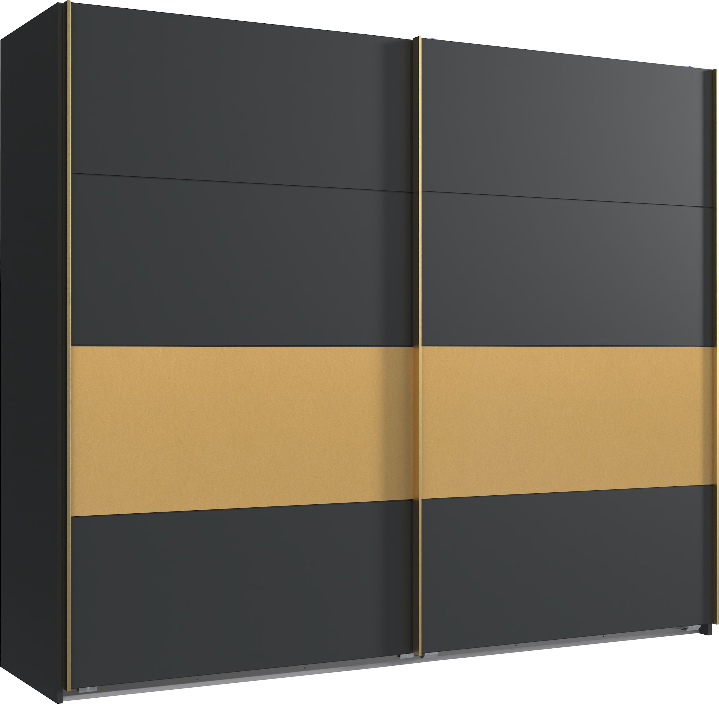 Image of Wimex Schwebetürenschrank "Dubai Kleiderschrank in trendigen goldenen Design" Schlafzimmerschrank wahlweise in zwei Breiten erhältlich, Breite 270cm, 2 Schwebetüren MADE IN GERMANY