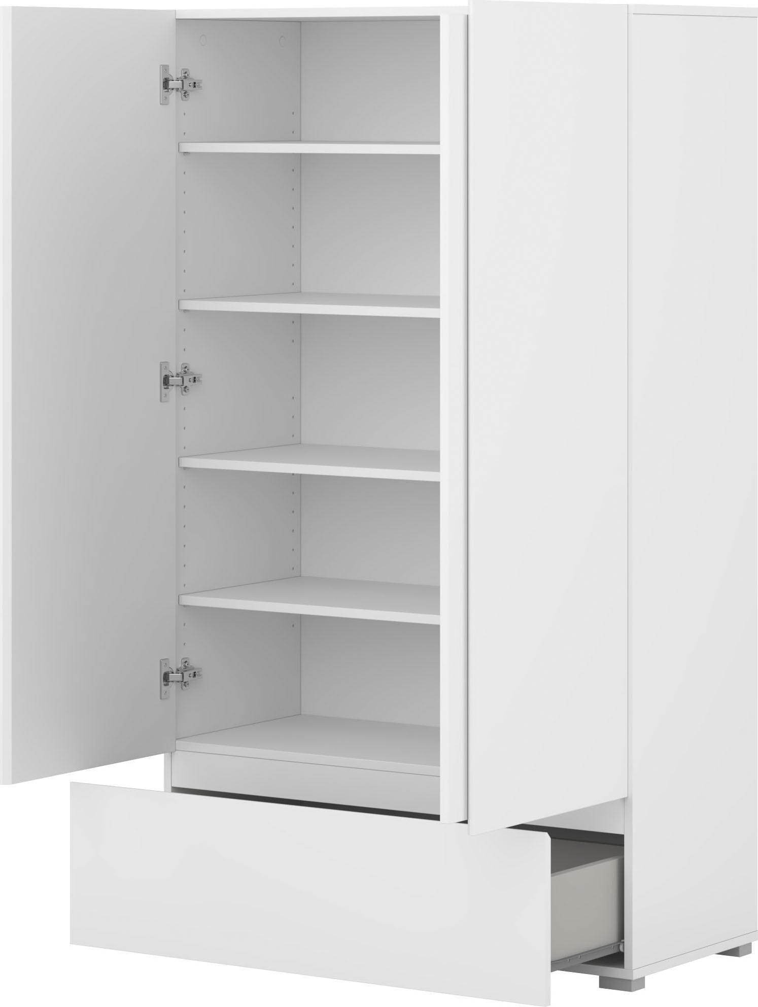 GOODproduct Armoire multi-usages »Metric,Breite 89 cm, Highboard, Universalschrank, Garderobe« armoire à linge avec beaucoup de rangement, étagères réglables