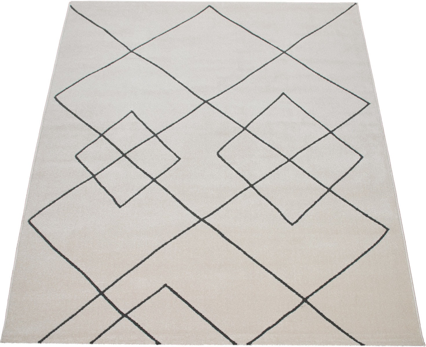 Image of Paco Home Teppich "Haral 785" rechteckig 9 mm Höhe Kurzflor, Scandi Design, Rauten Motiv