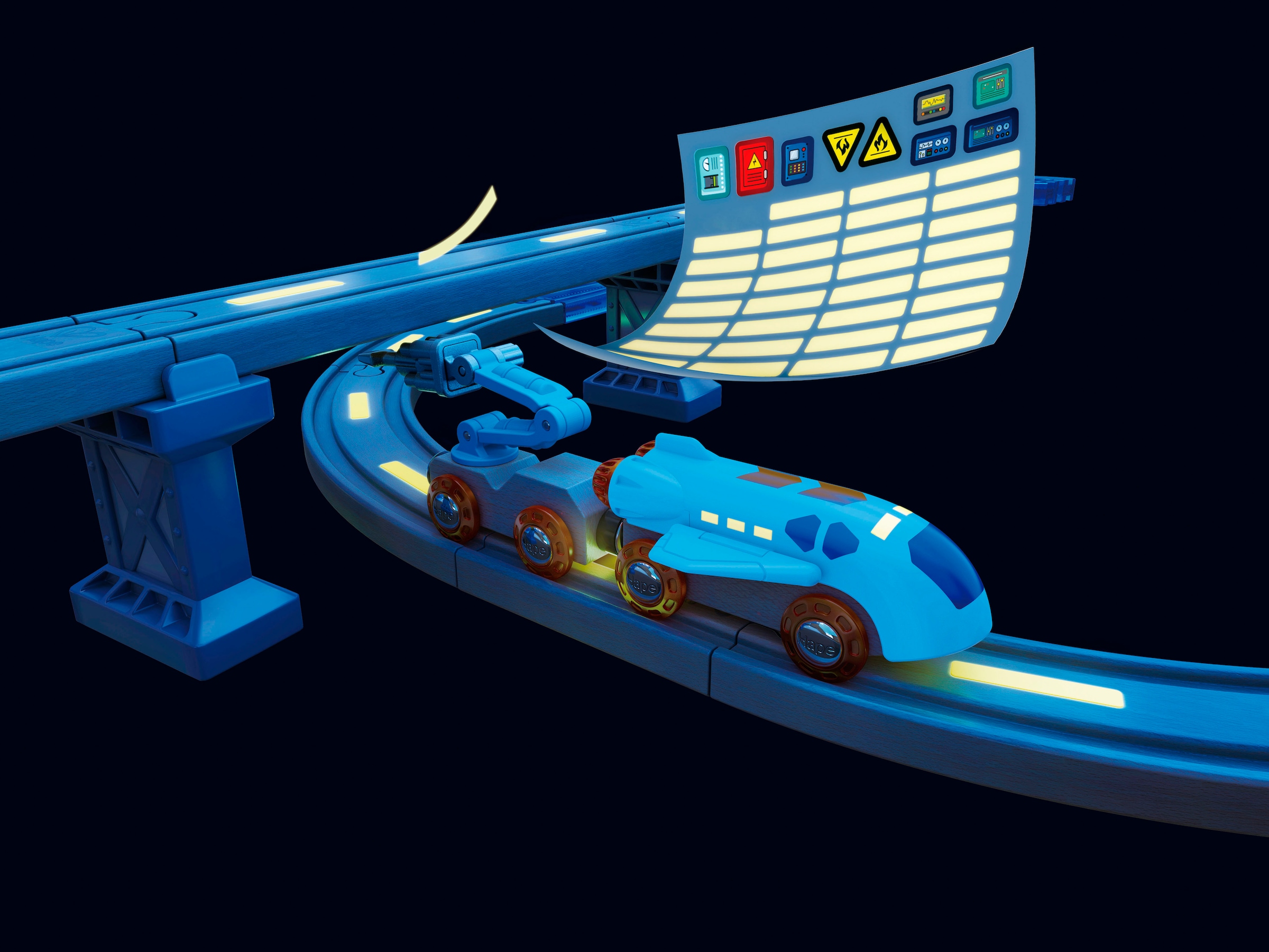 Hape Train jouet »Zugset - Mars-Erkundung« mit Licht und Sound