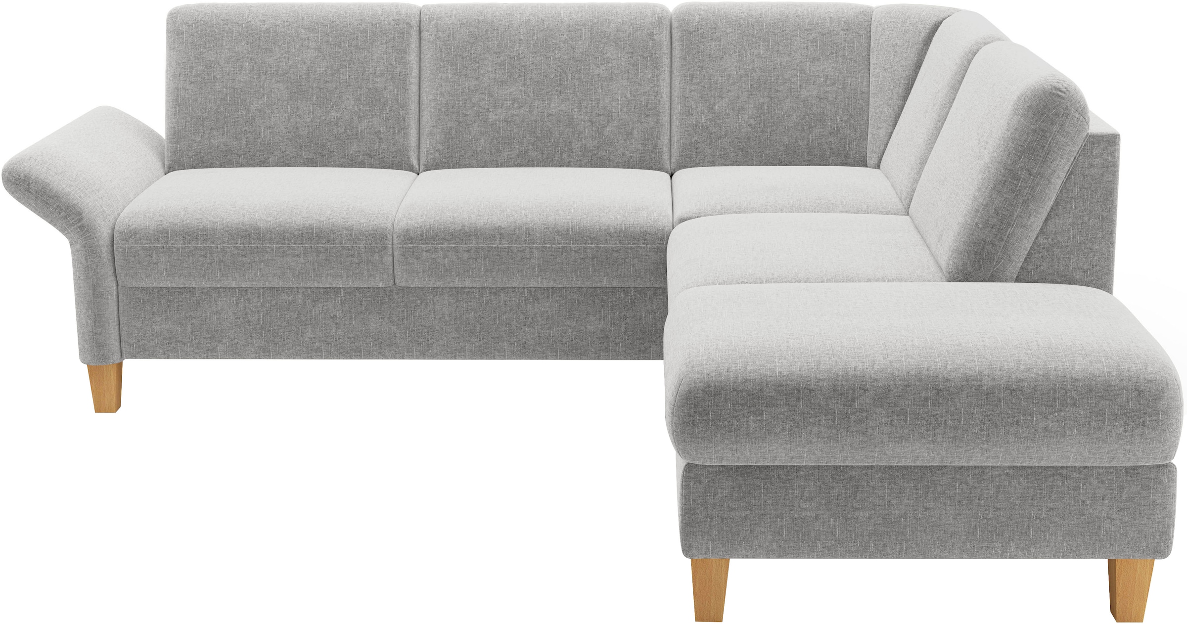 Home affaire Ecksofa »Rochelle«, wahlweise mit Armlverstellung, Klappbett mit Rollen & Bettkasten