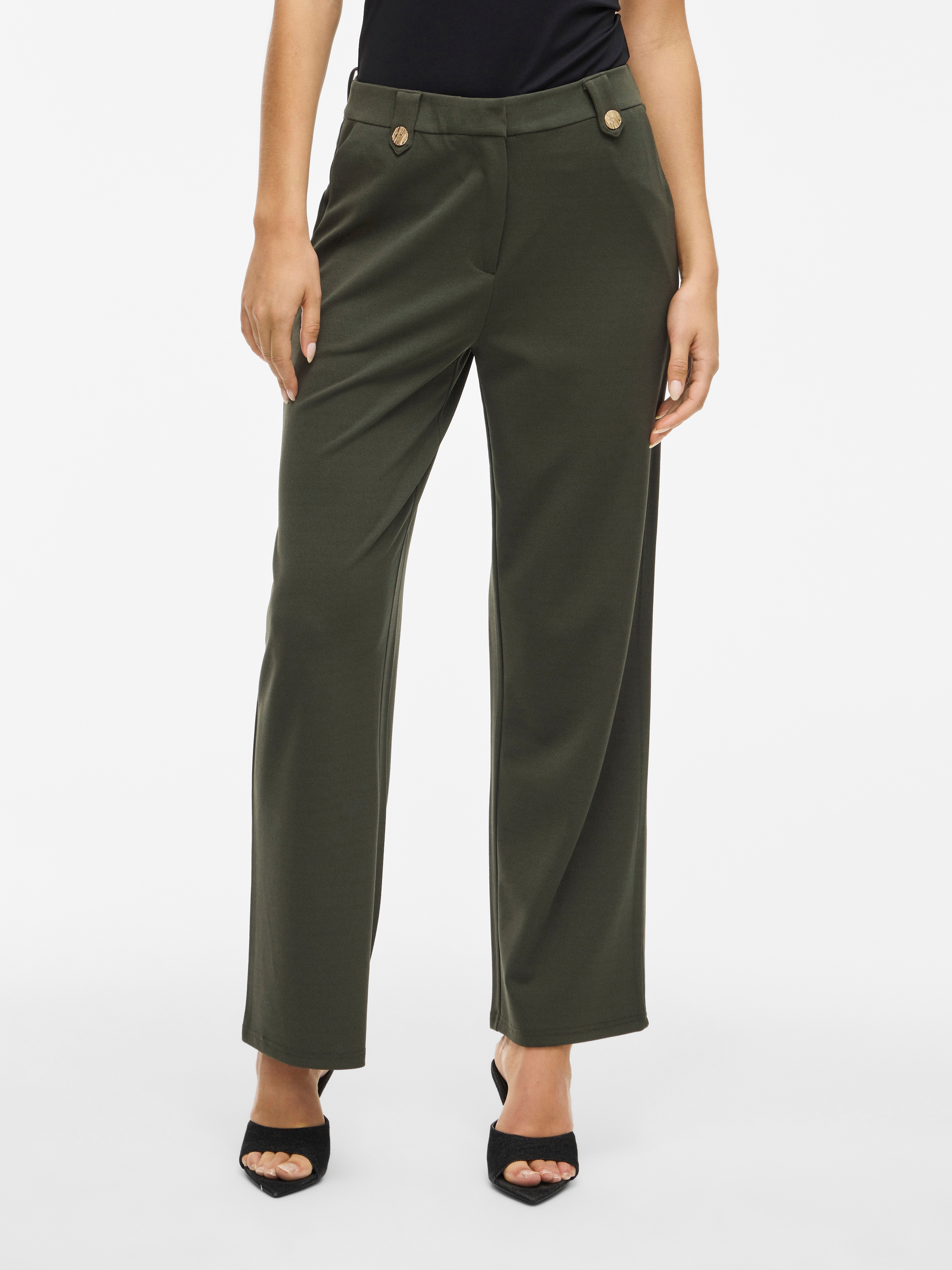 Image of Vila Anzughose "VICLUA HW WIDE BUTTON PANTS- NOOS"